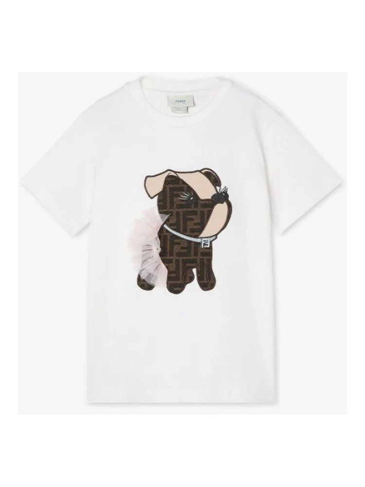 FENDI KIDS T-shirts and Polos Chalk