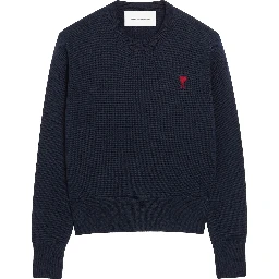 Ami Sweaters Navy Blue/ Red