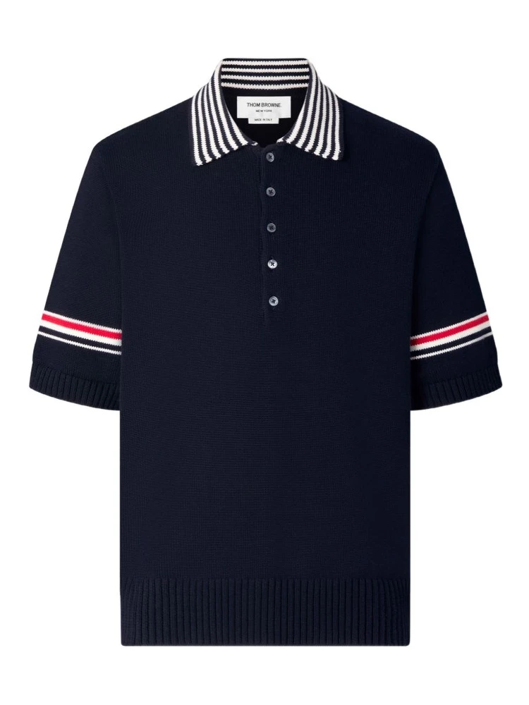 Thom Browne T-shirts and Polos Navy