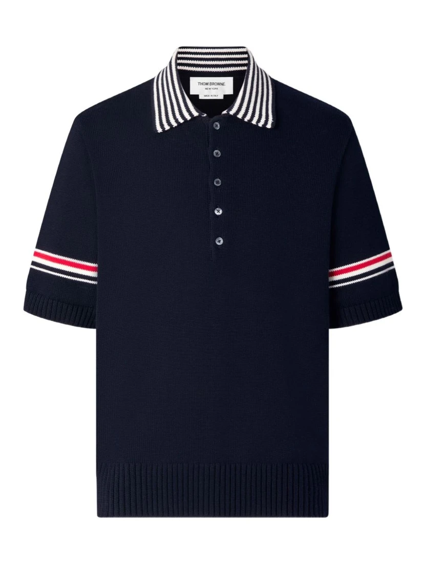 Thom Browne T-shirts and Polos Navy