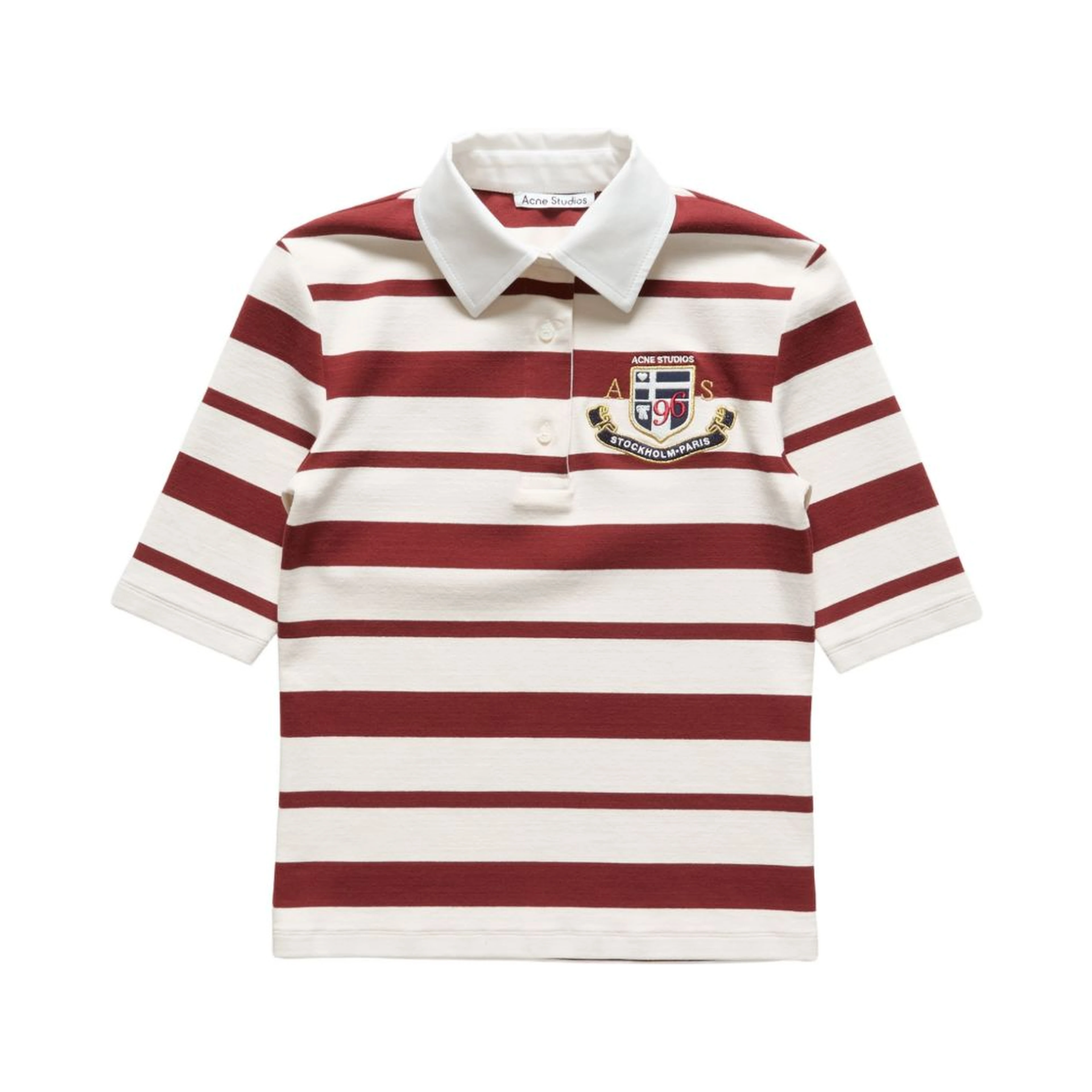 Acne T-shirts and Polos Red/ecru