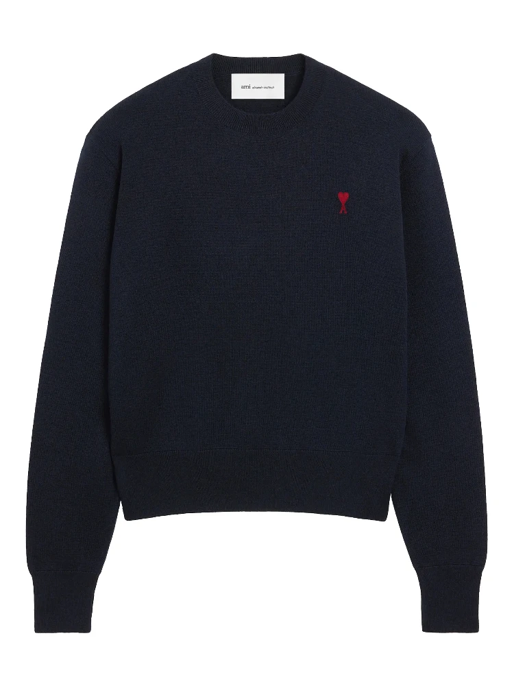 Ami Sweaters Navy Blue/ Red