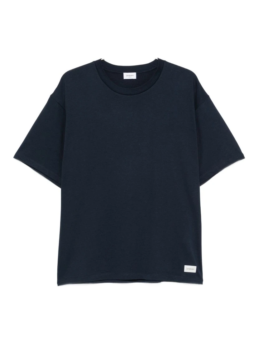 Saint Laurent T-shirts and Polos Navy