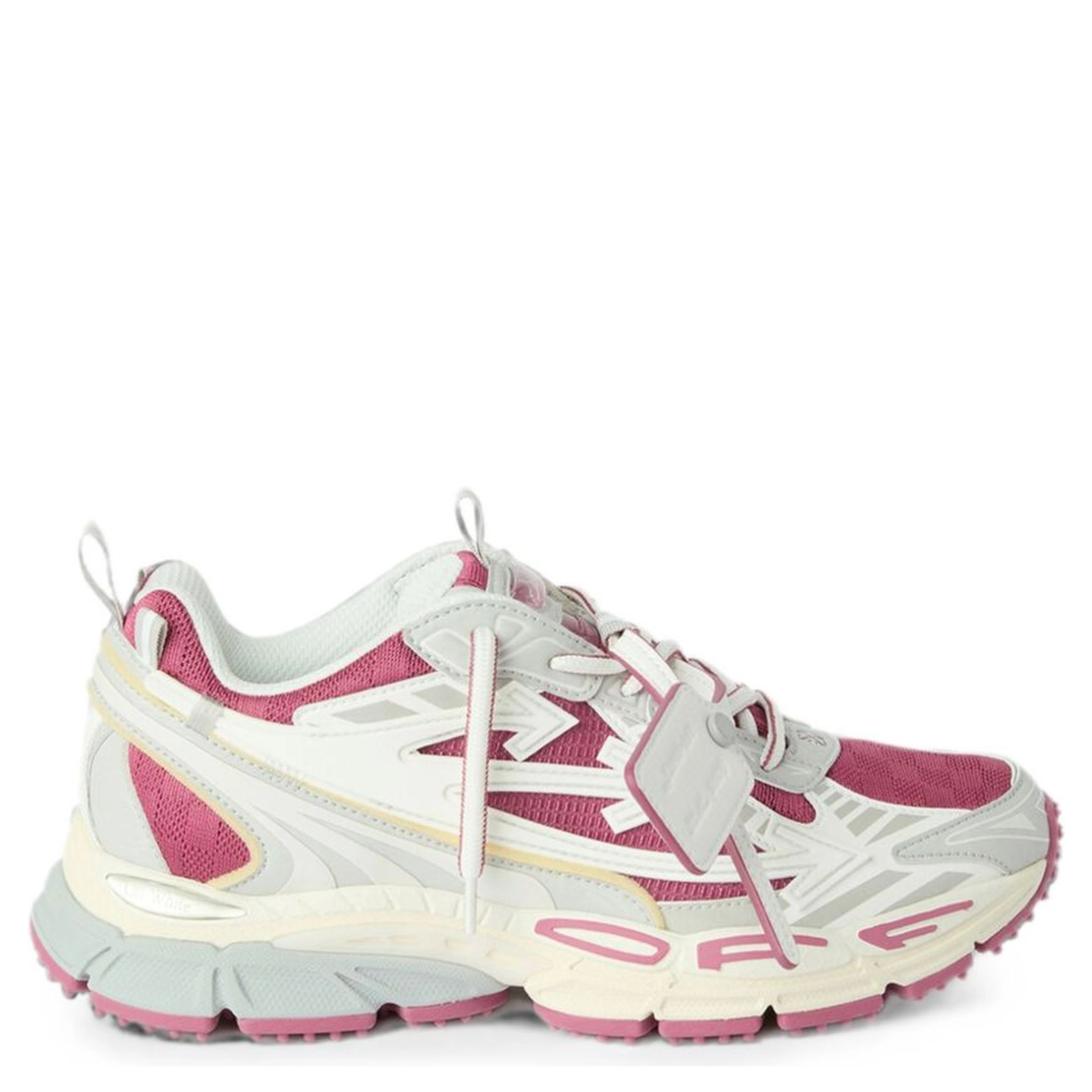 Off White Sneakers Magenta red / White