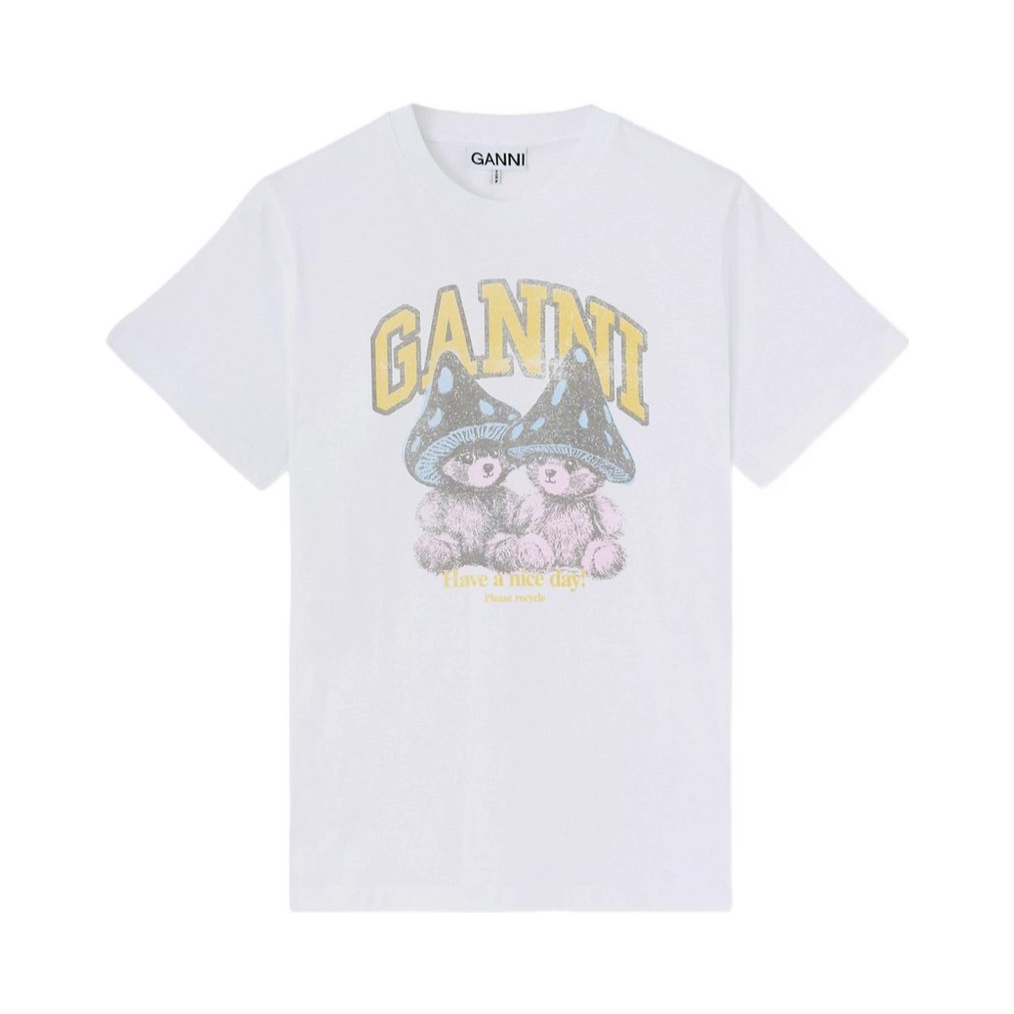 GANNI T-shirts and Polos Bright white