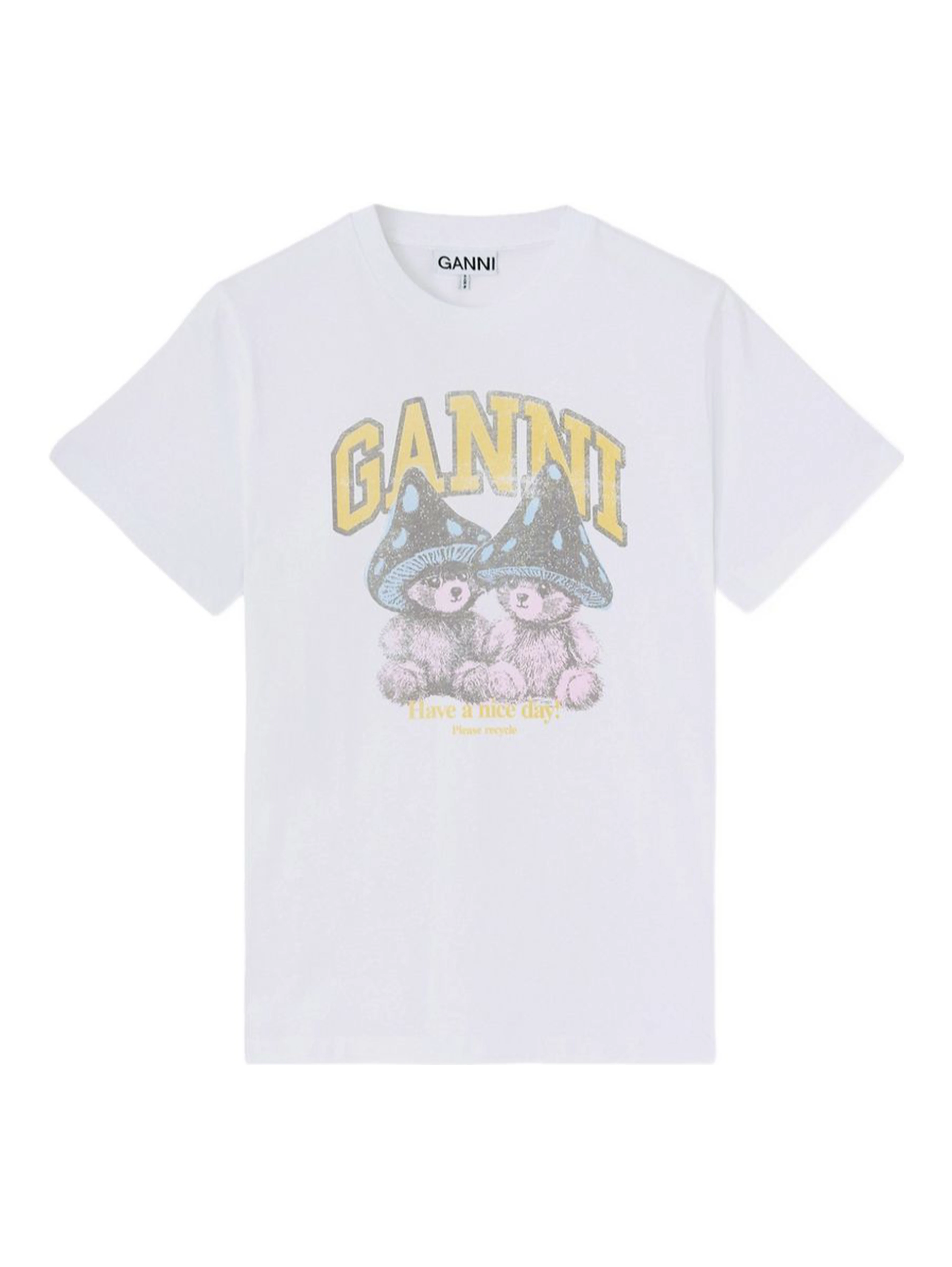 GANNI T-shirts and Polos Bright white