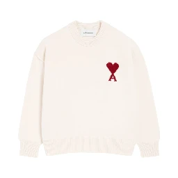 Ami Sweaters Off white/red