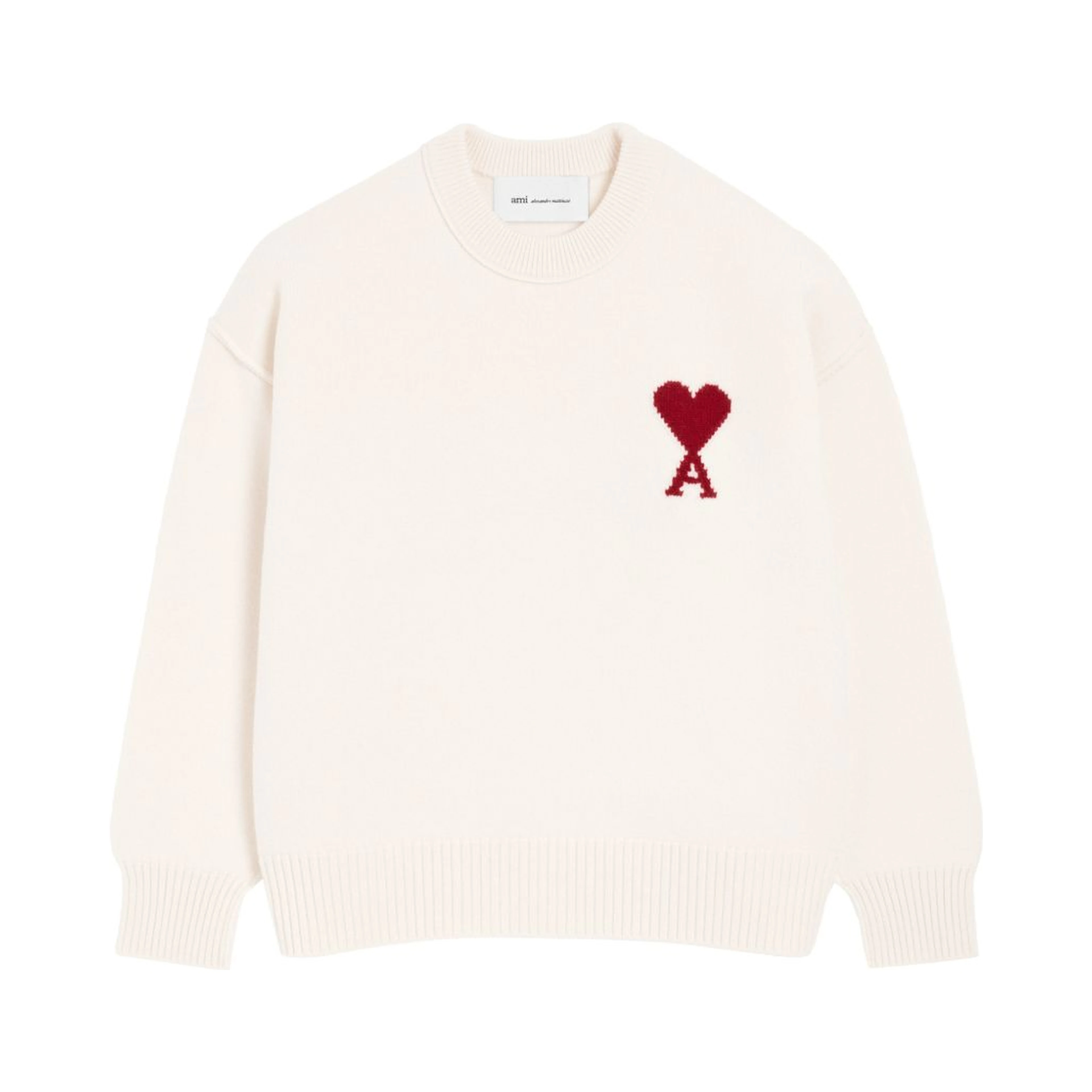 Ami Sweaters Off white/red