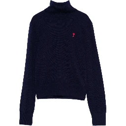 Ami Sweaters Navy Blue/ Red