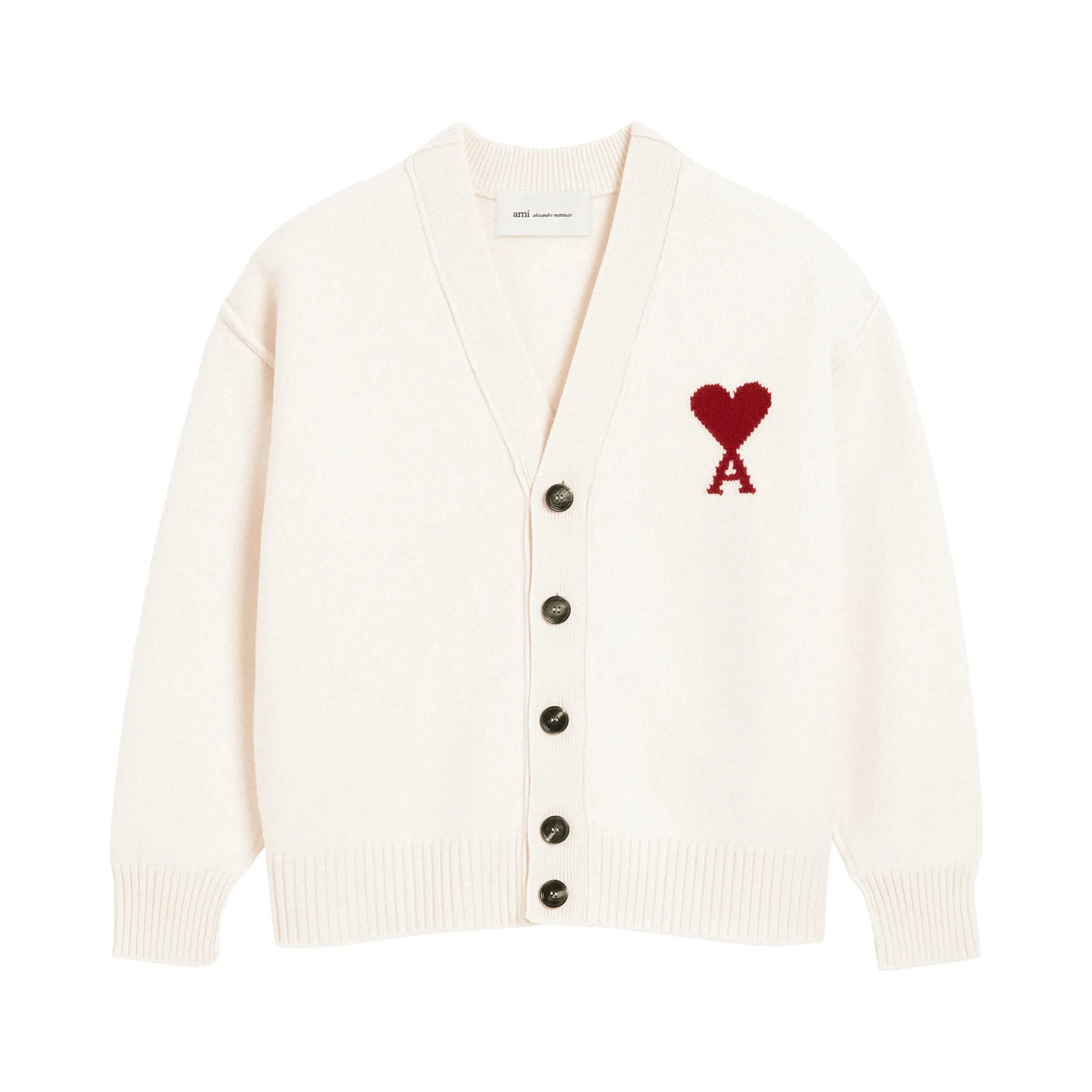 Ami Sweaters Off white/red