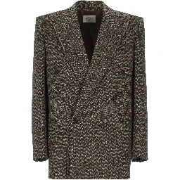 Saint Laurent Jackets Brown