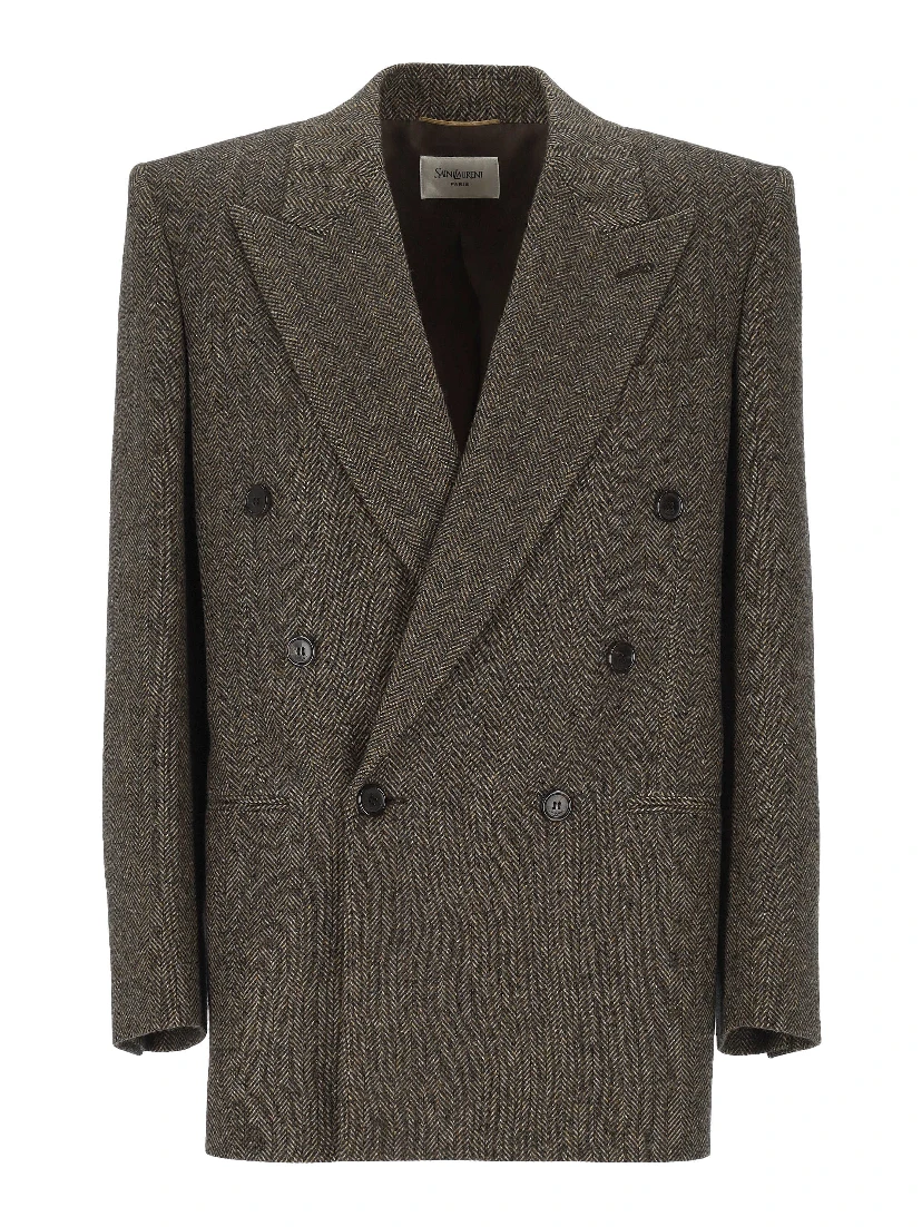 Saint Laurent Jackets Brown
