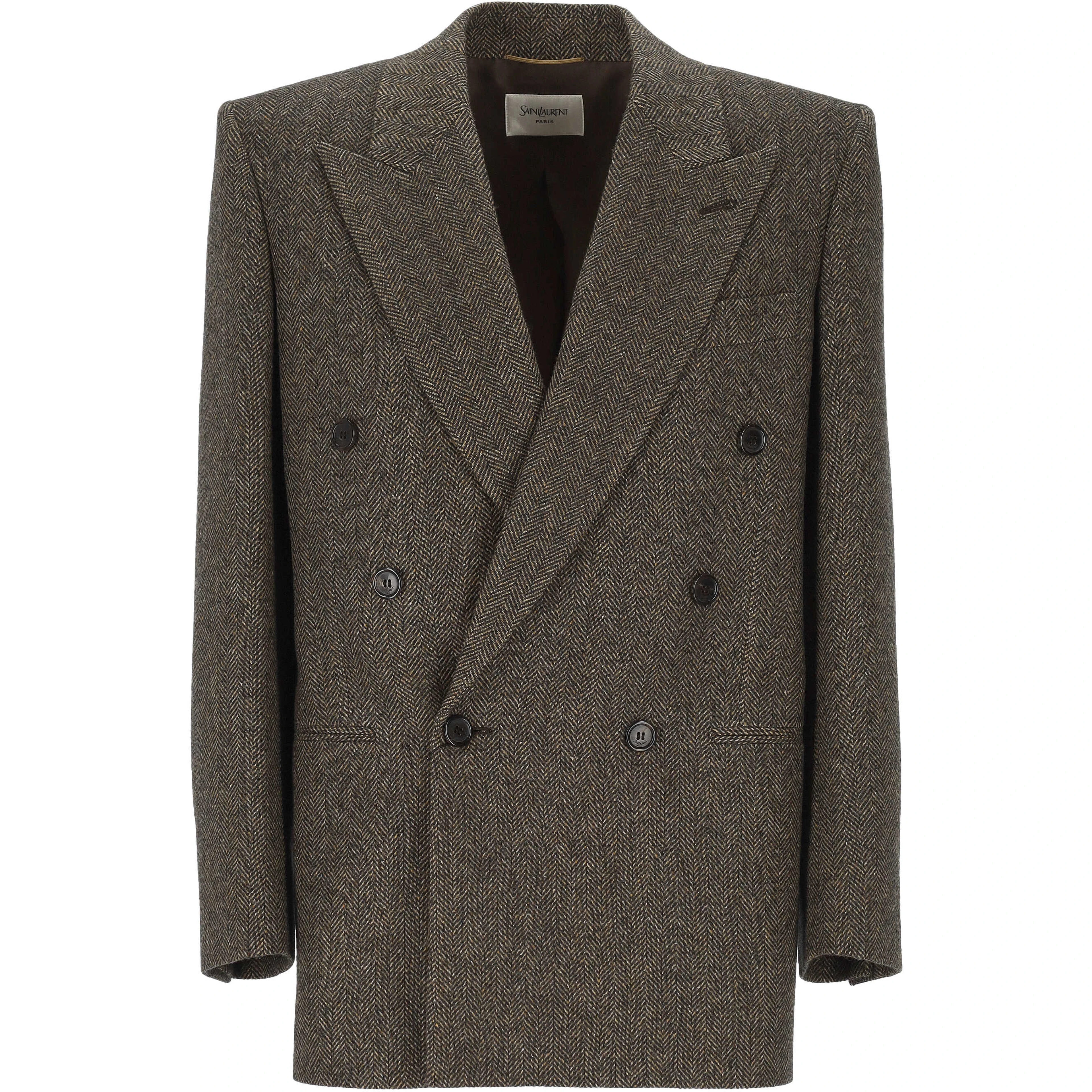 Saint Laurent Jackets Brown