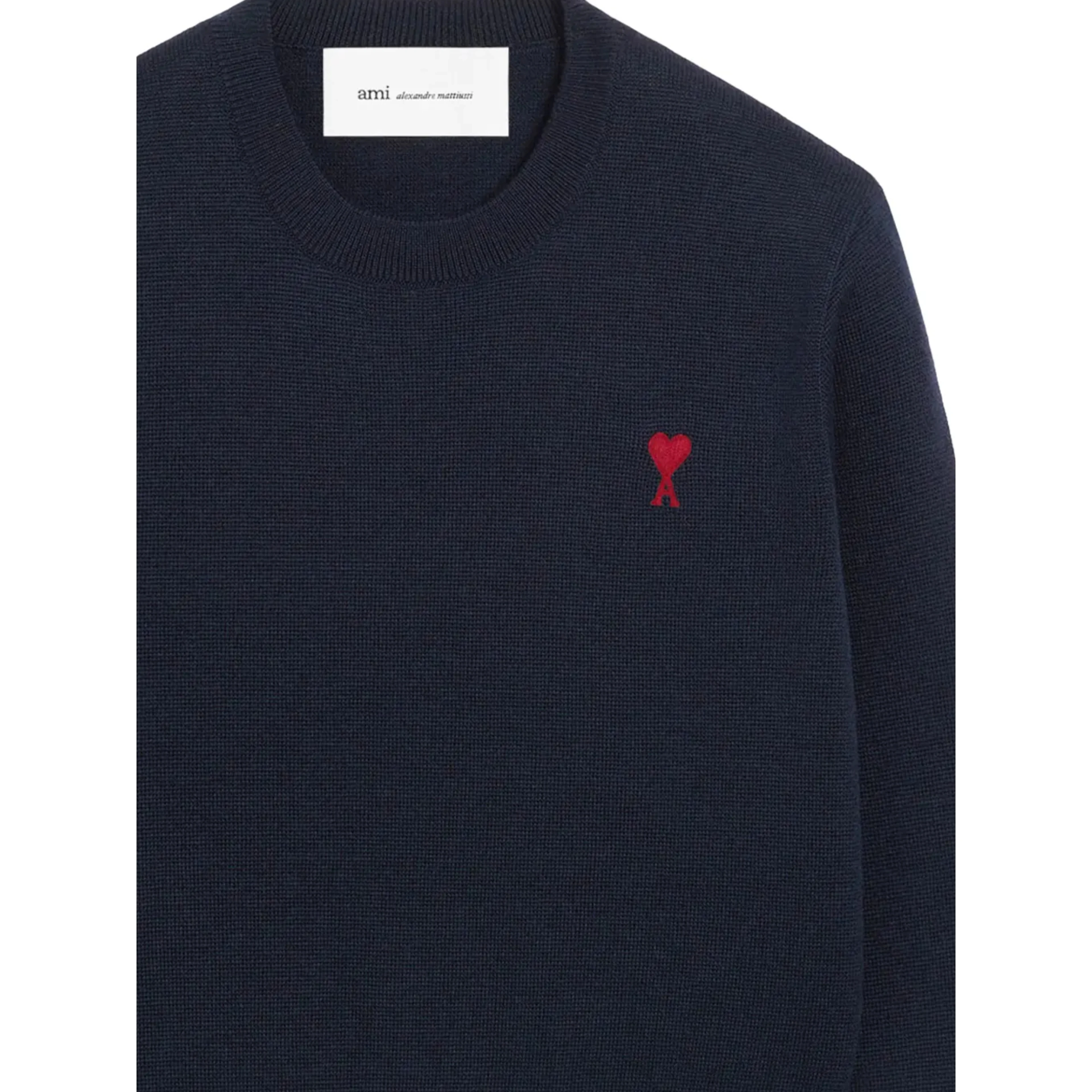 Ami Sweaters Navy Blue/ Red