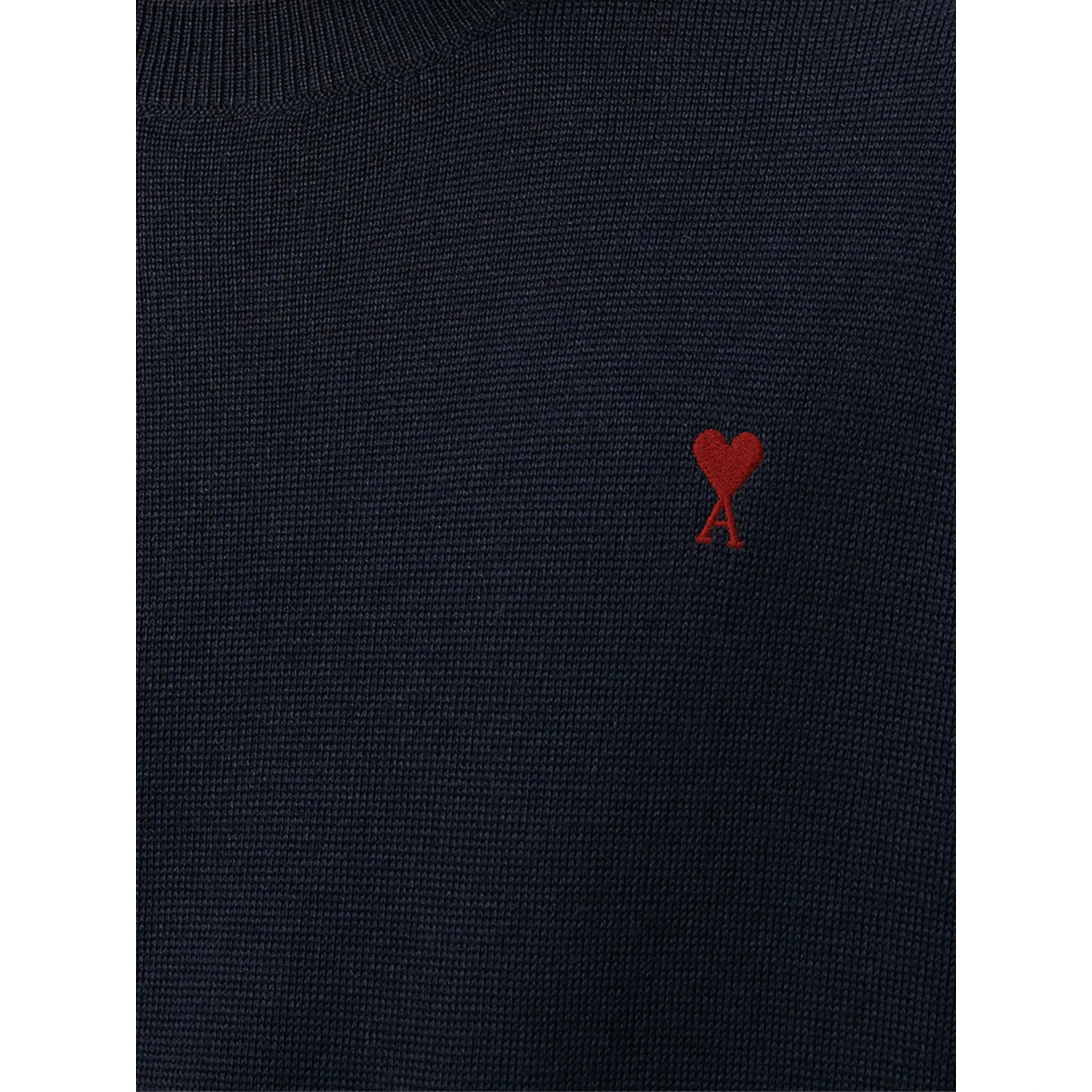 Ami Sweaters Navy Blue/ Red