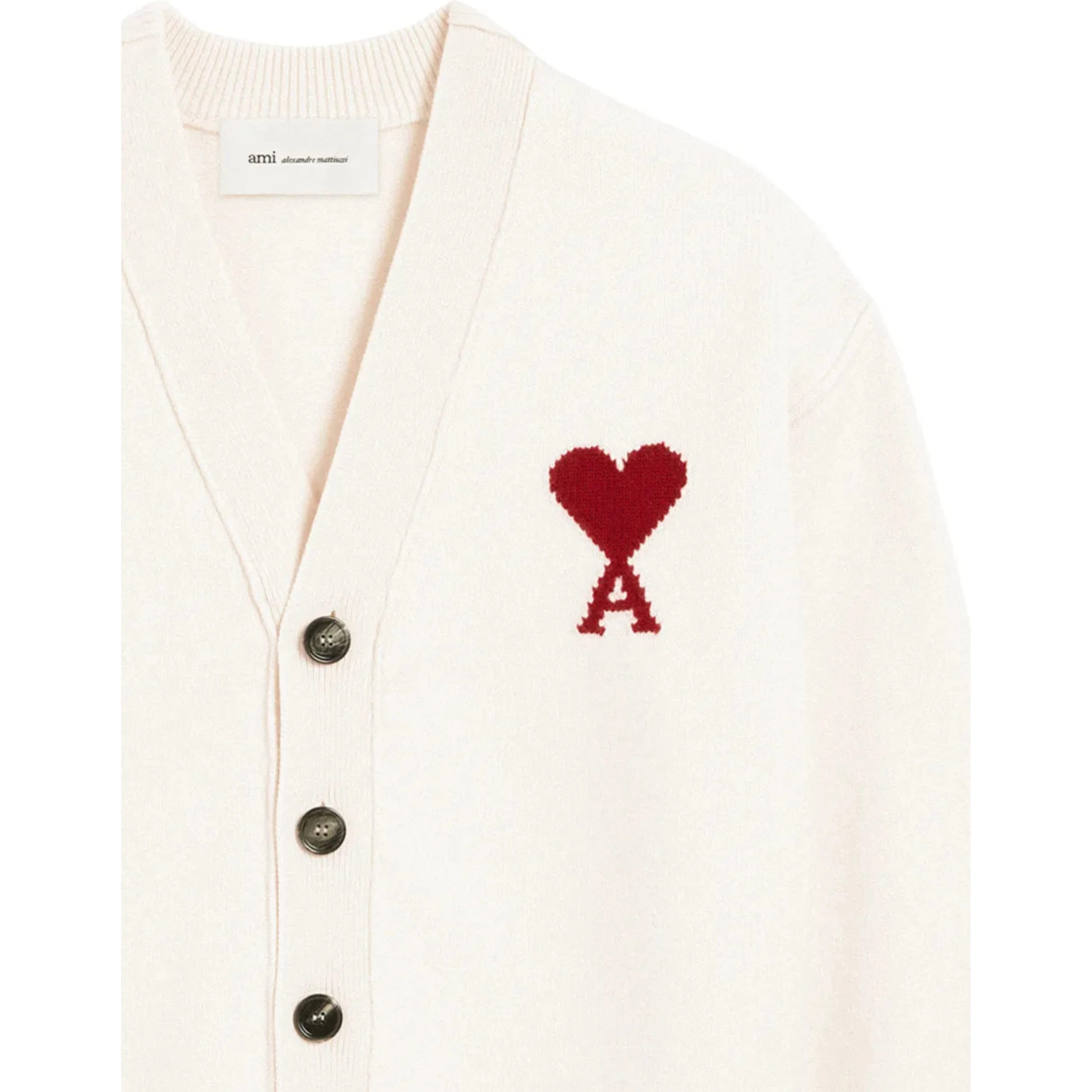 Ami Sweaters Off white/red