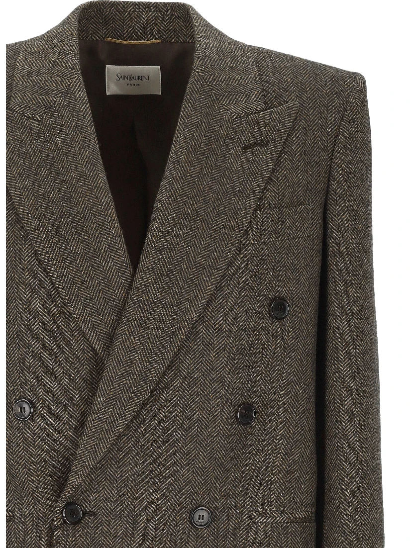 Saint Laurent Jackets Brown