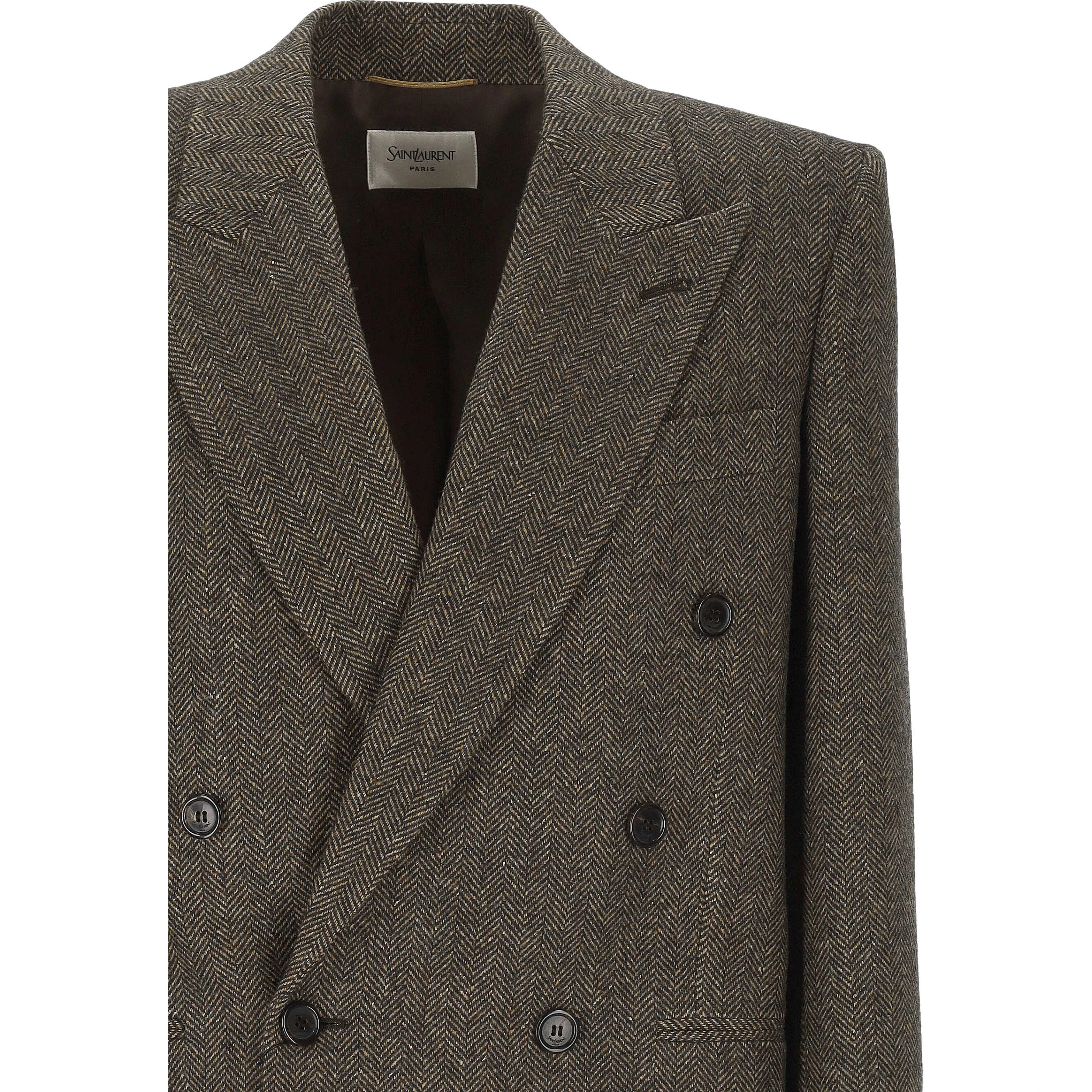 Saint Laurent Jackets Brown