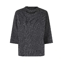 MAGLIA GIROCOLLO CON APERTURA MANICHE 3/4