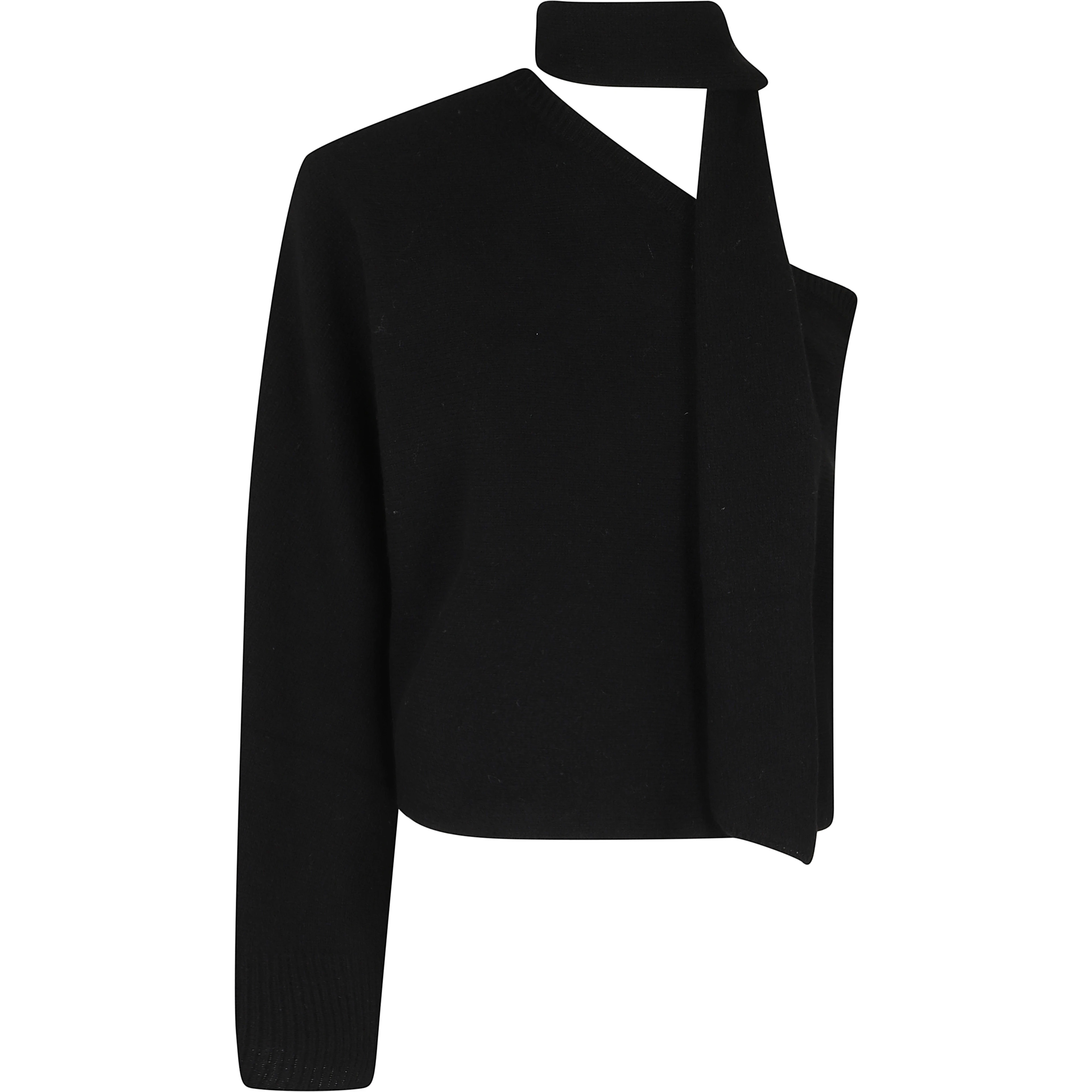 MAGLIA MONOSPALLA CON SCIARPINA
