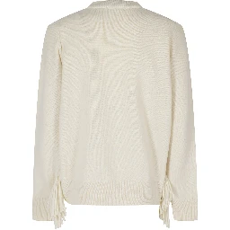 MAGLIA GIROCOLLO M/L CON FRANGE