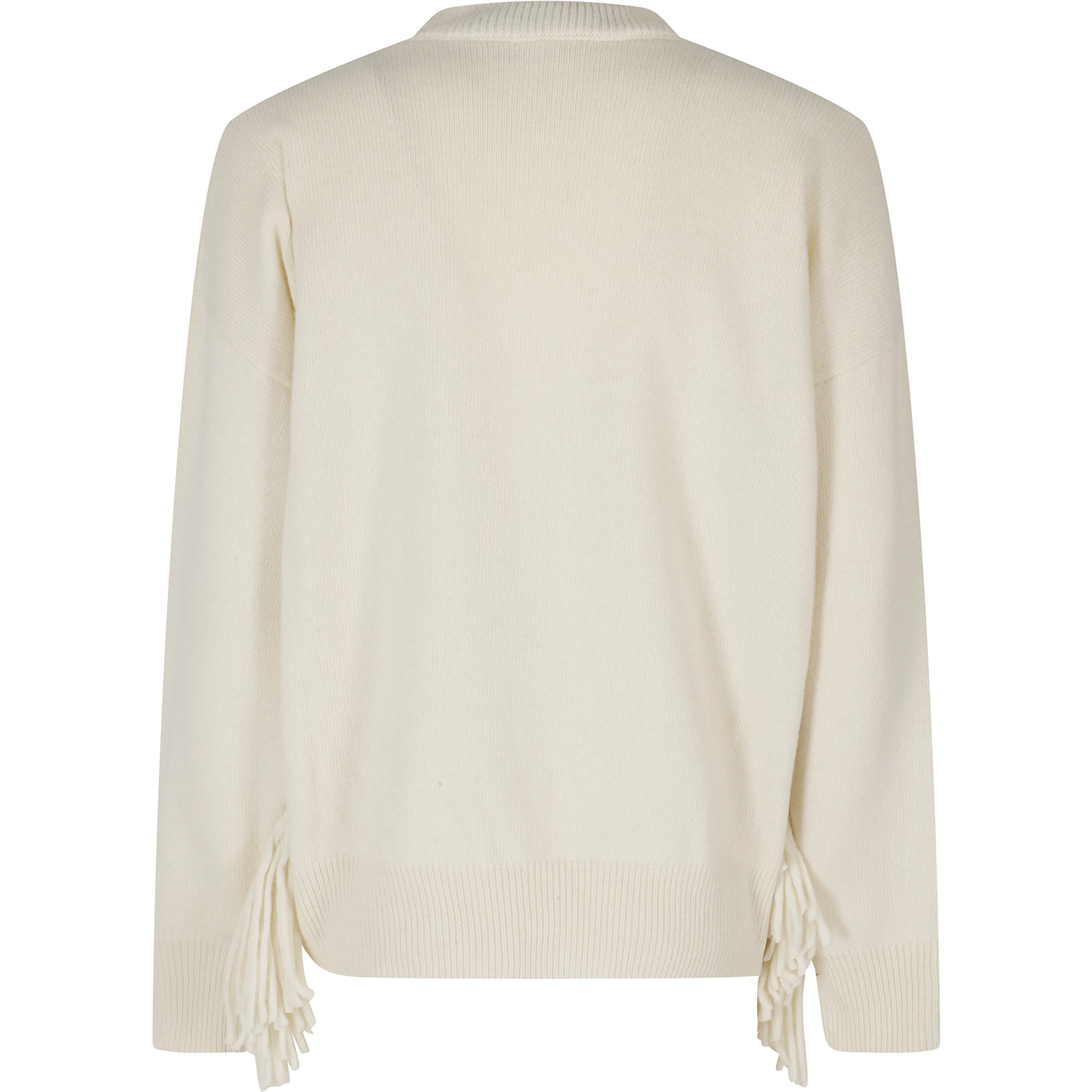 MAGLIA GIROCOLLO M/L CON FRANGE