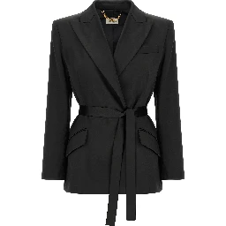 Black Polyester Blazer