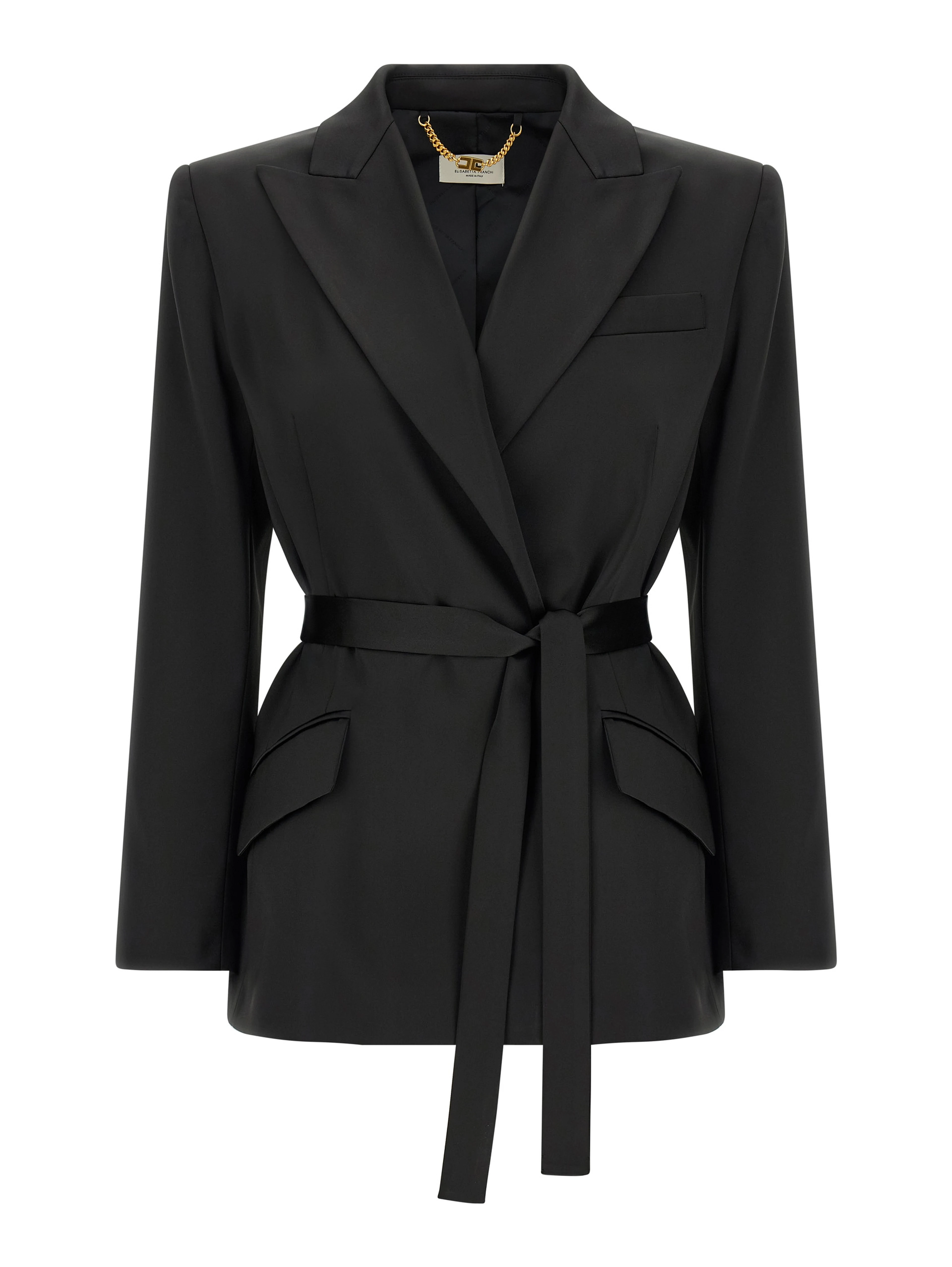 Black Polyester Blazer