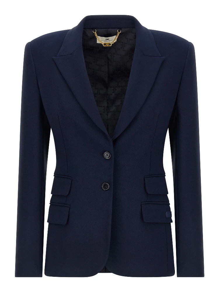 Blue Polyester Blazer