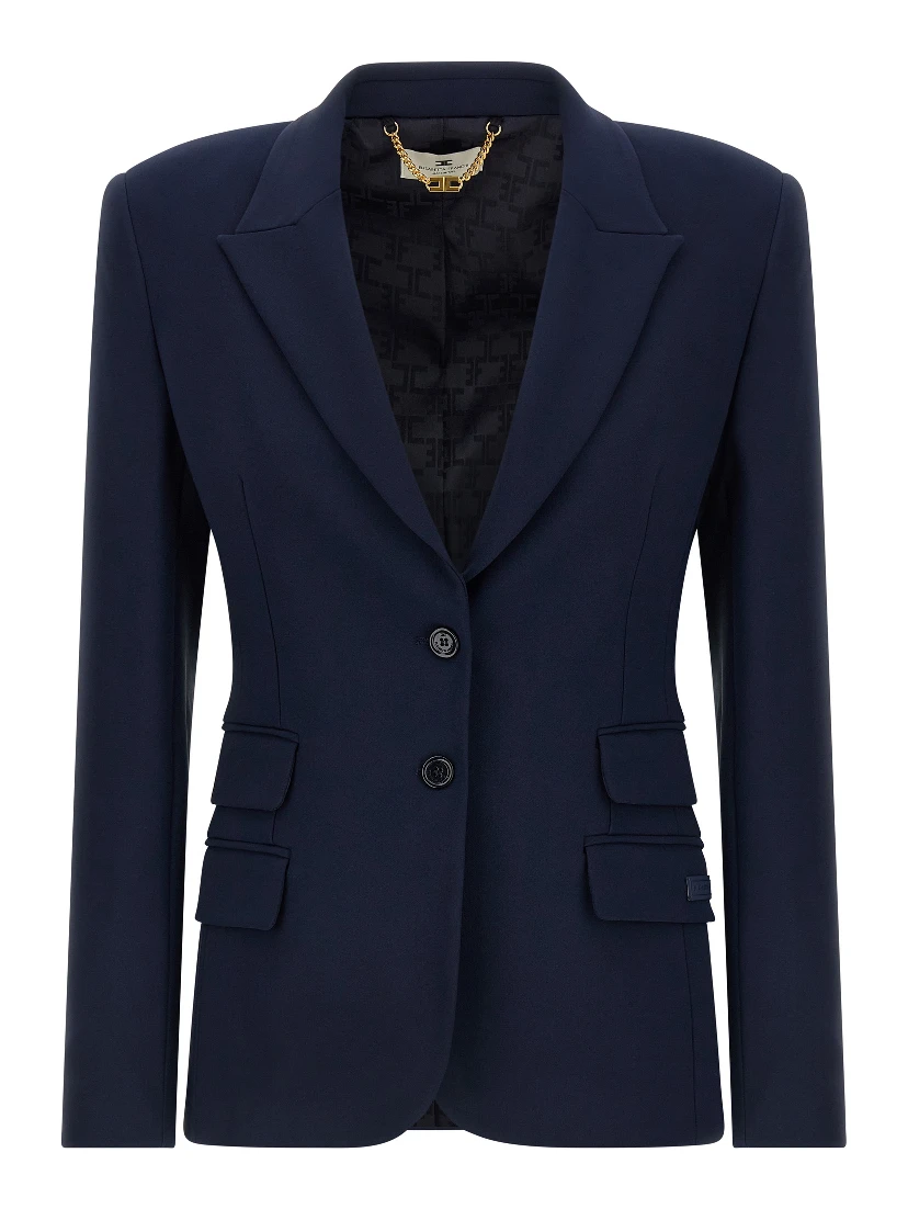 Blue Polyester Blazer