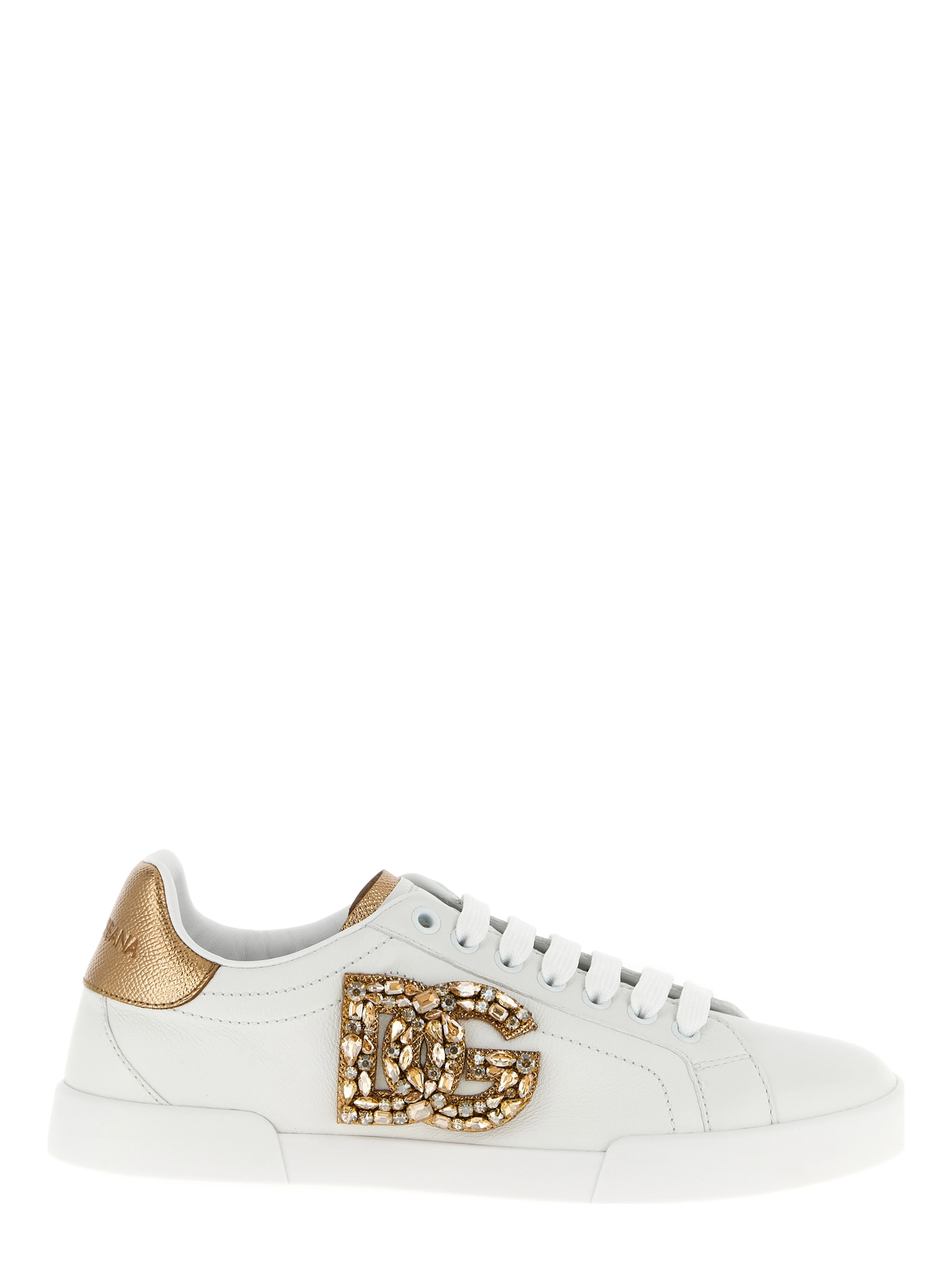 Gold Calfskin Low Top Sneakers
