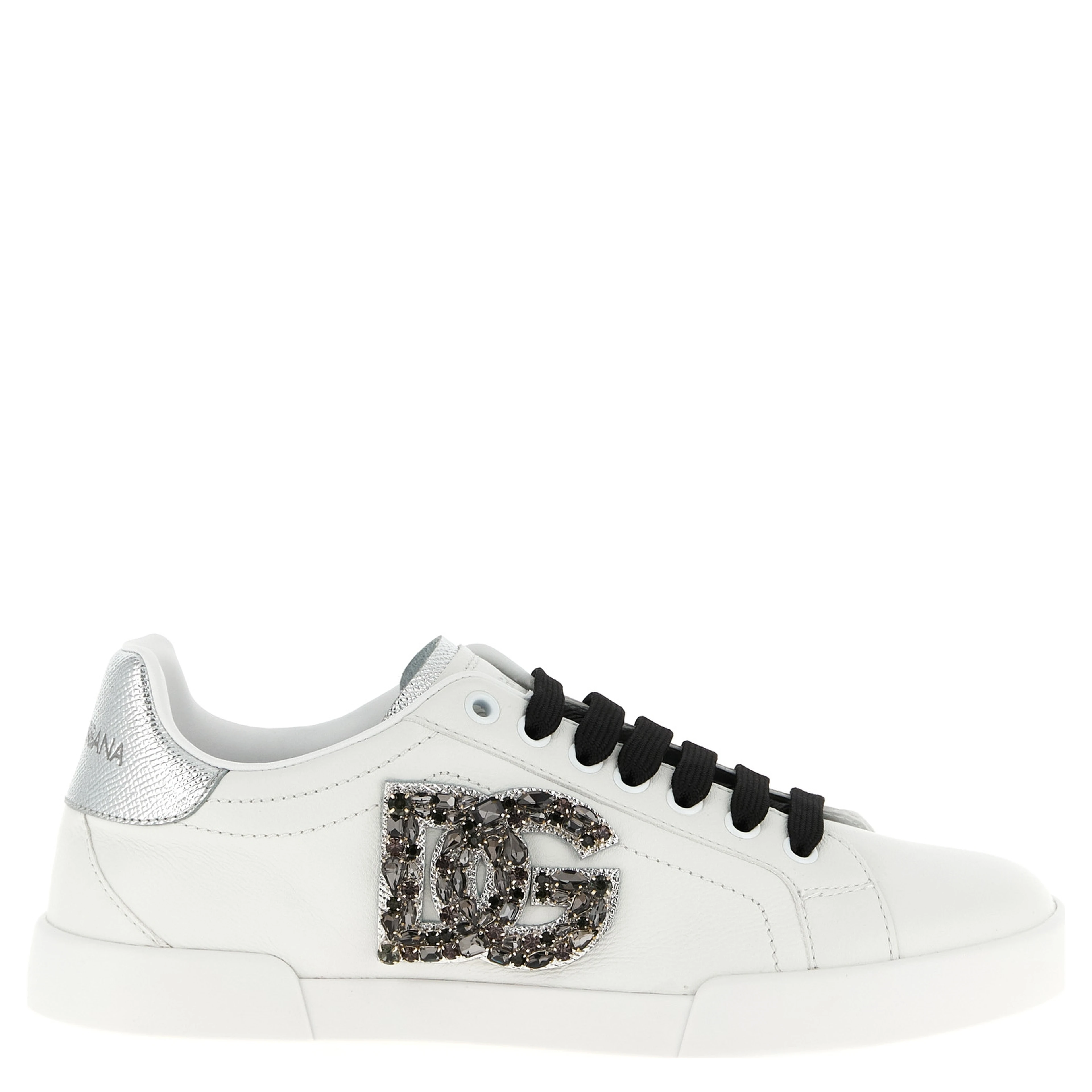 Silver Calfskin Low Top Sneakers