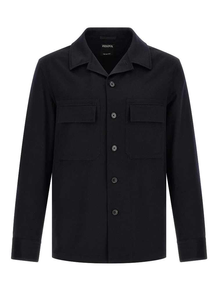 Blue Wool Blouse