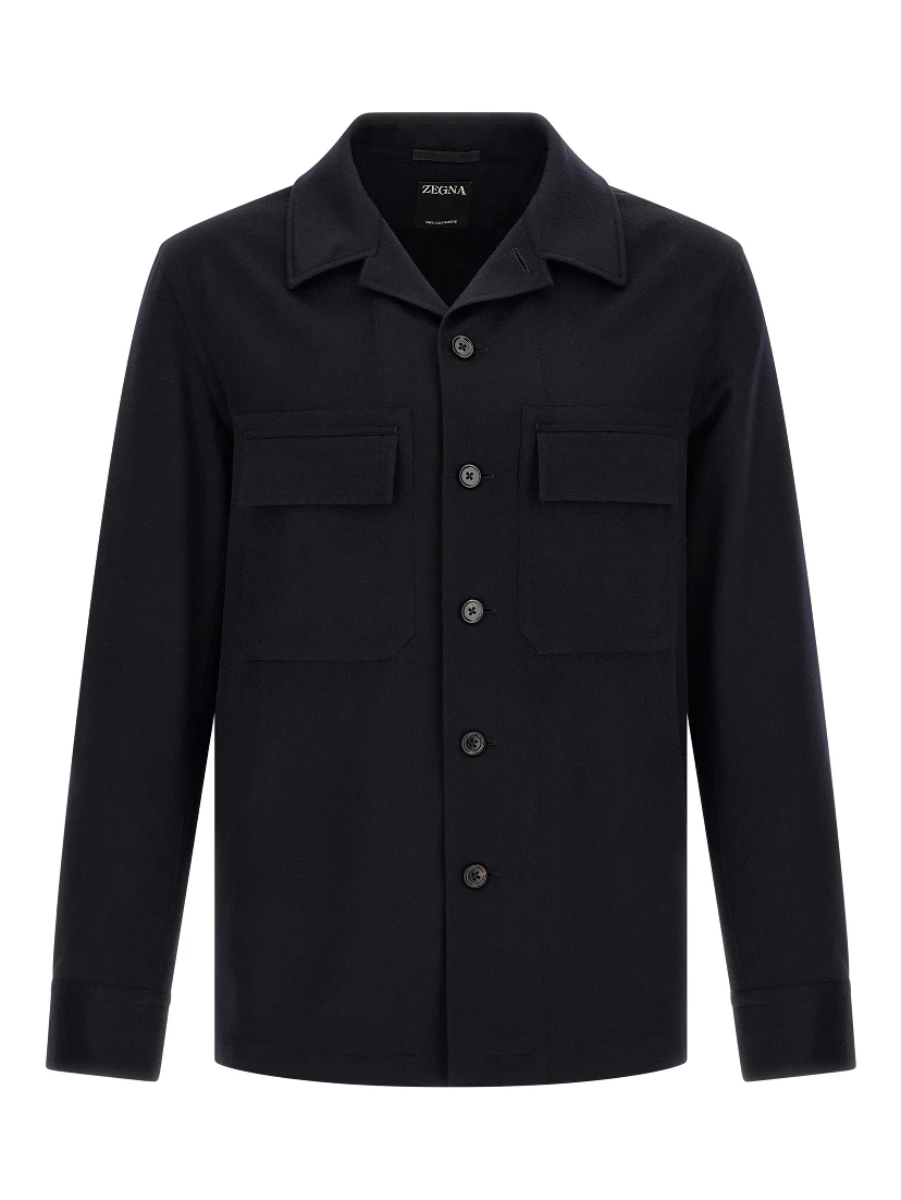 Blue Wool Blouse