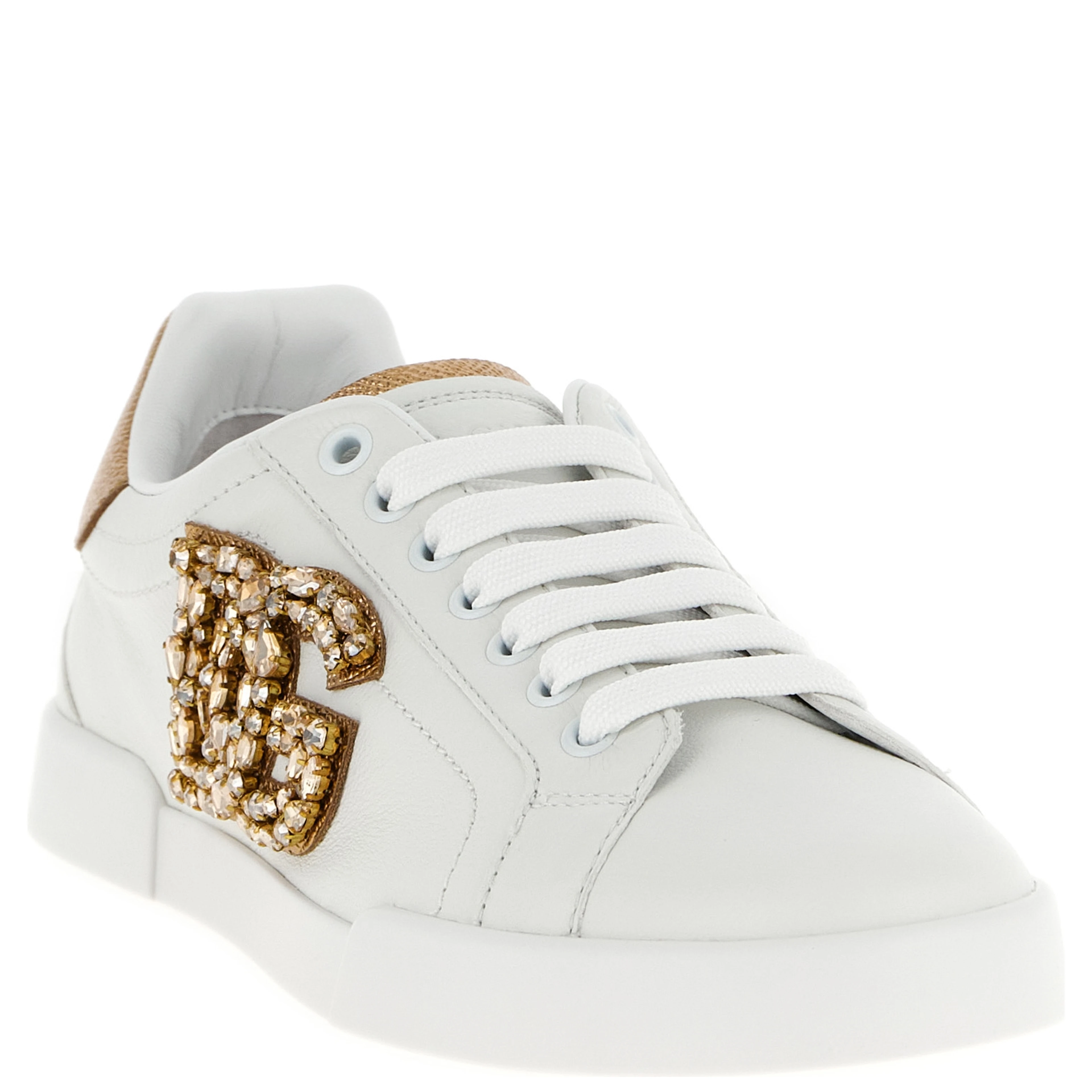 Gold Calfskin Low Top Sneakers