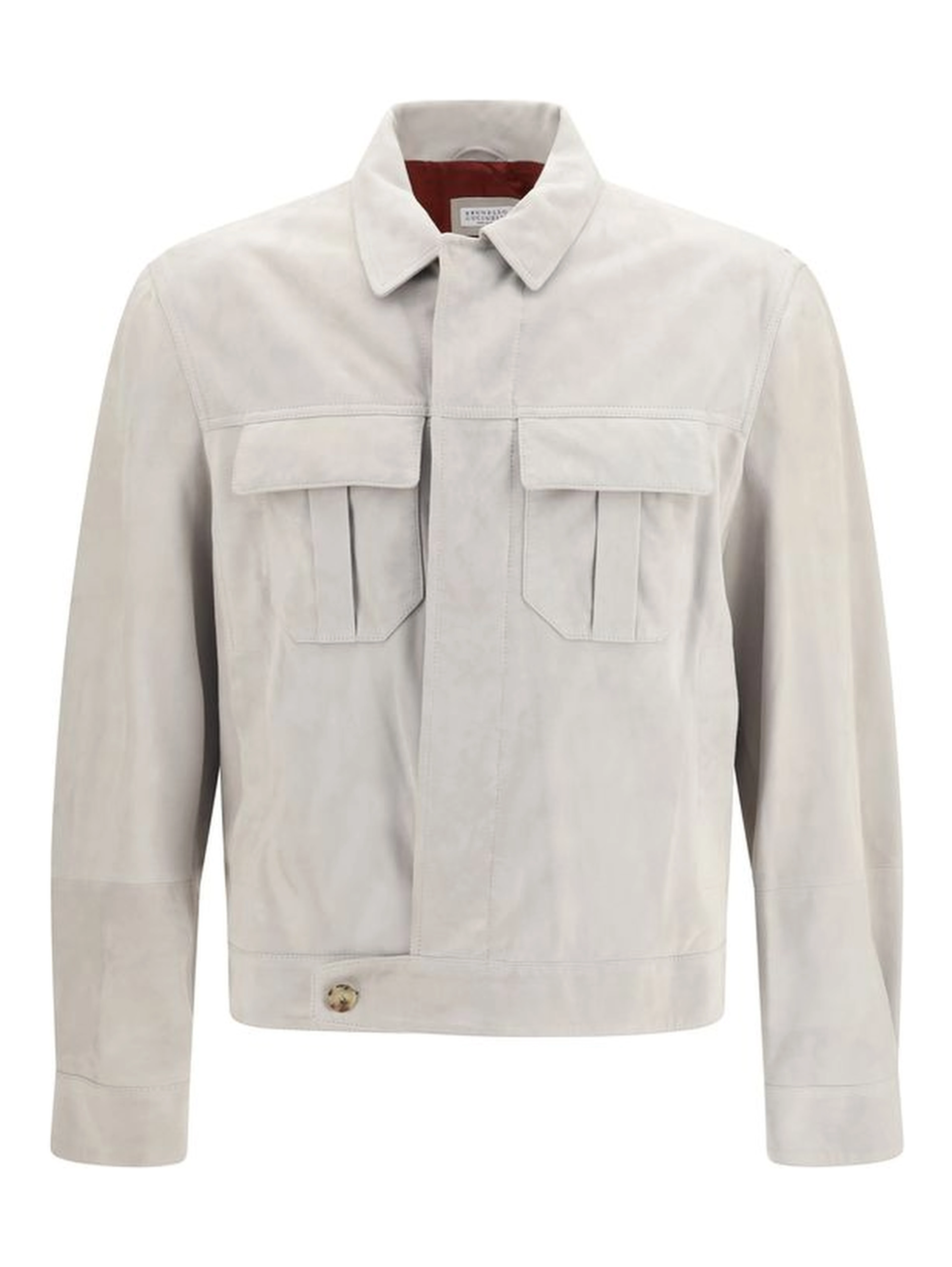 Beige Leather Leather Jacket
