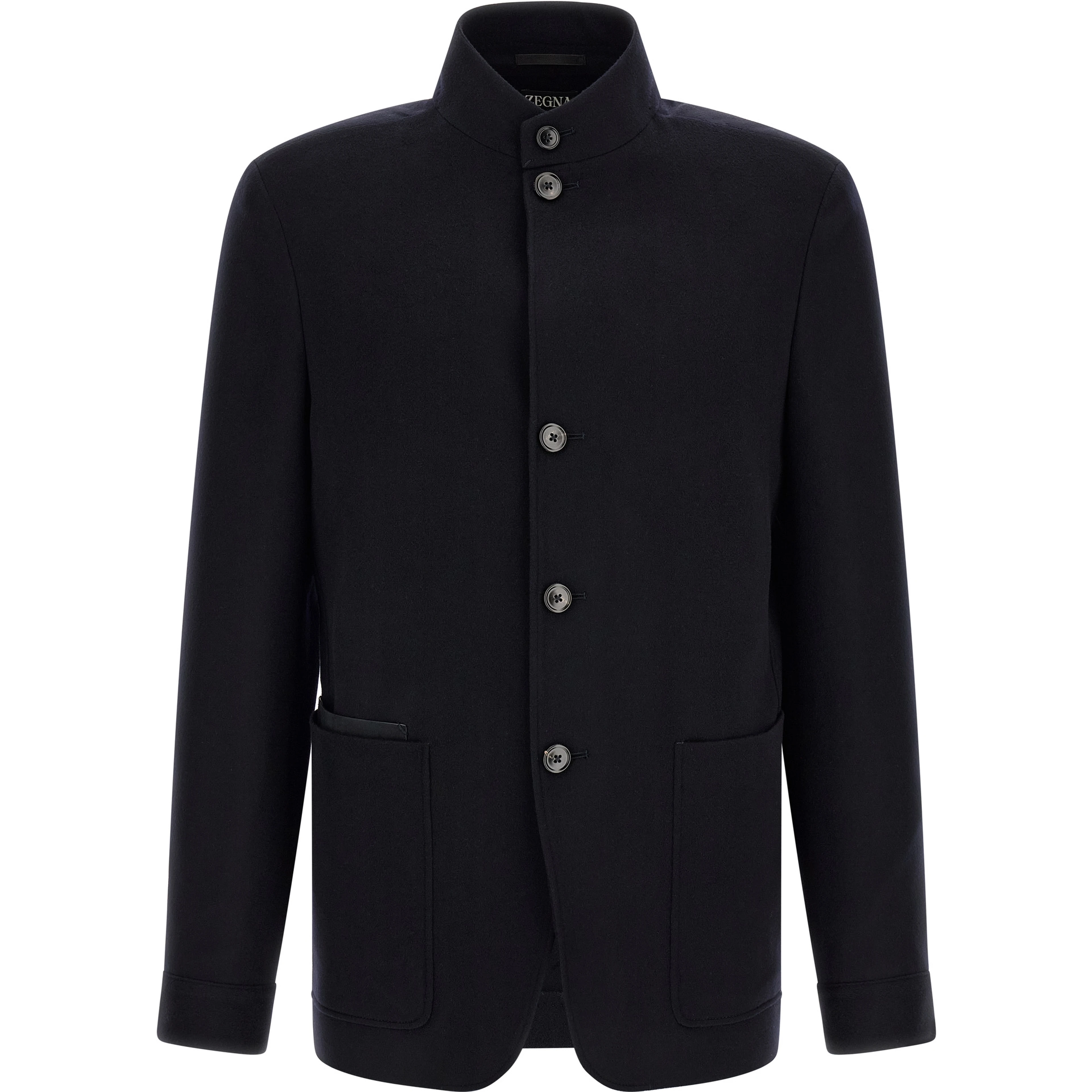 Blue Cashmere Full-Length Jacket