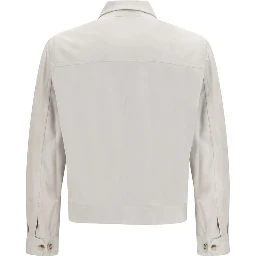 Beige Leather Leather Jacket