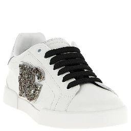 Silver Calfskin Low Top Sneakers