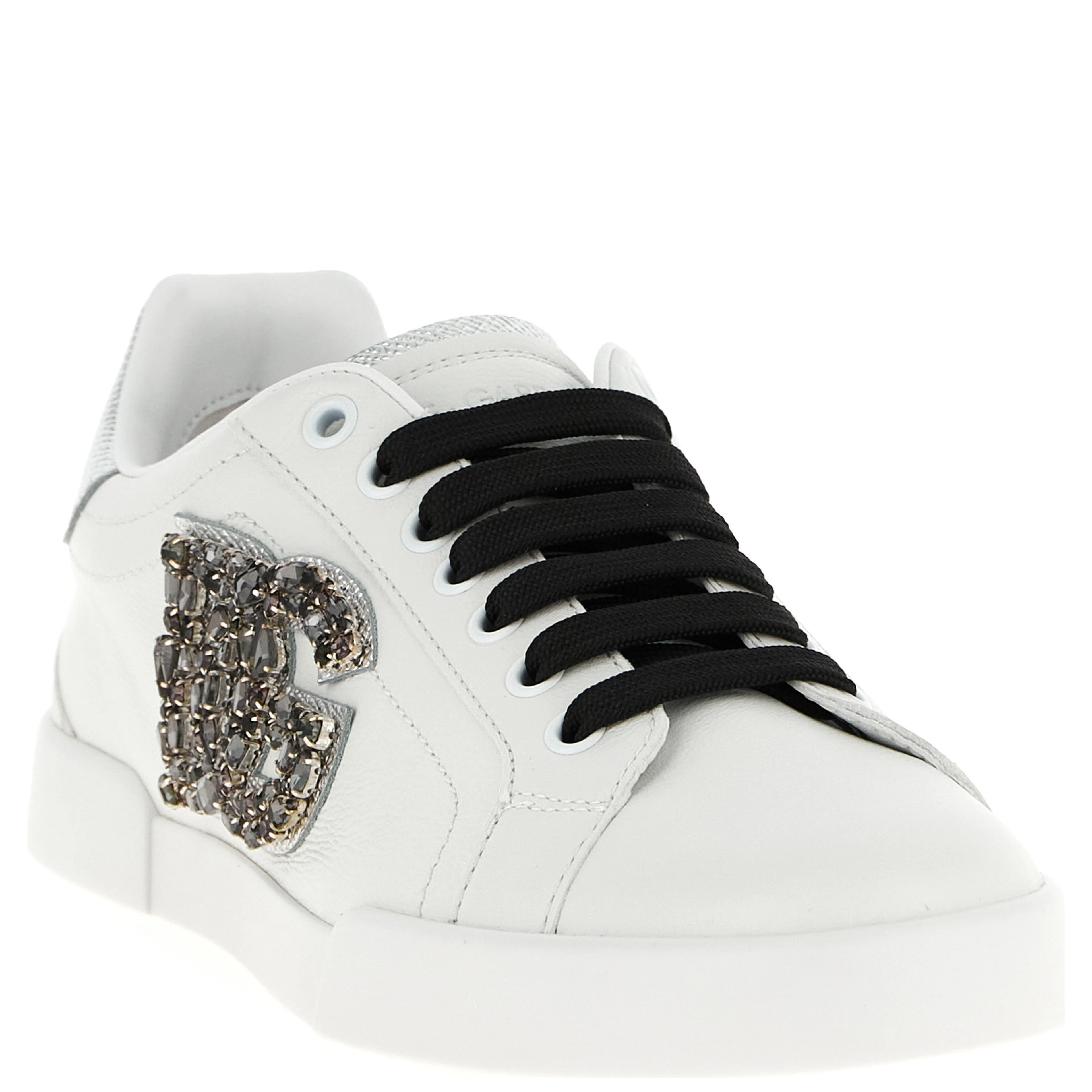 Silver Calfskin Low Top Sneakers
