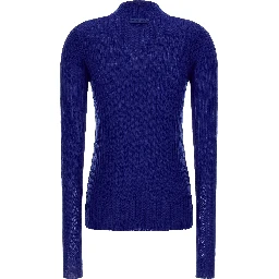 Blue Wool Cardigan