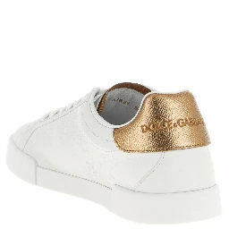 Gold Calfskin Low Top Sneakers