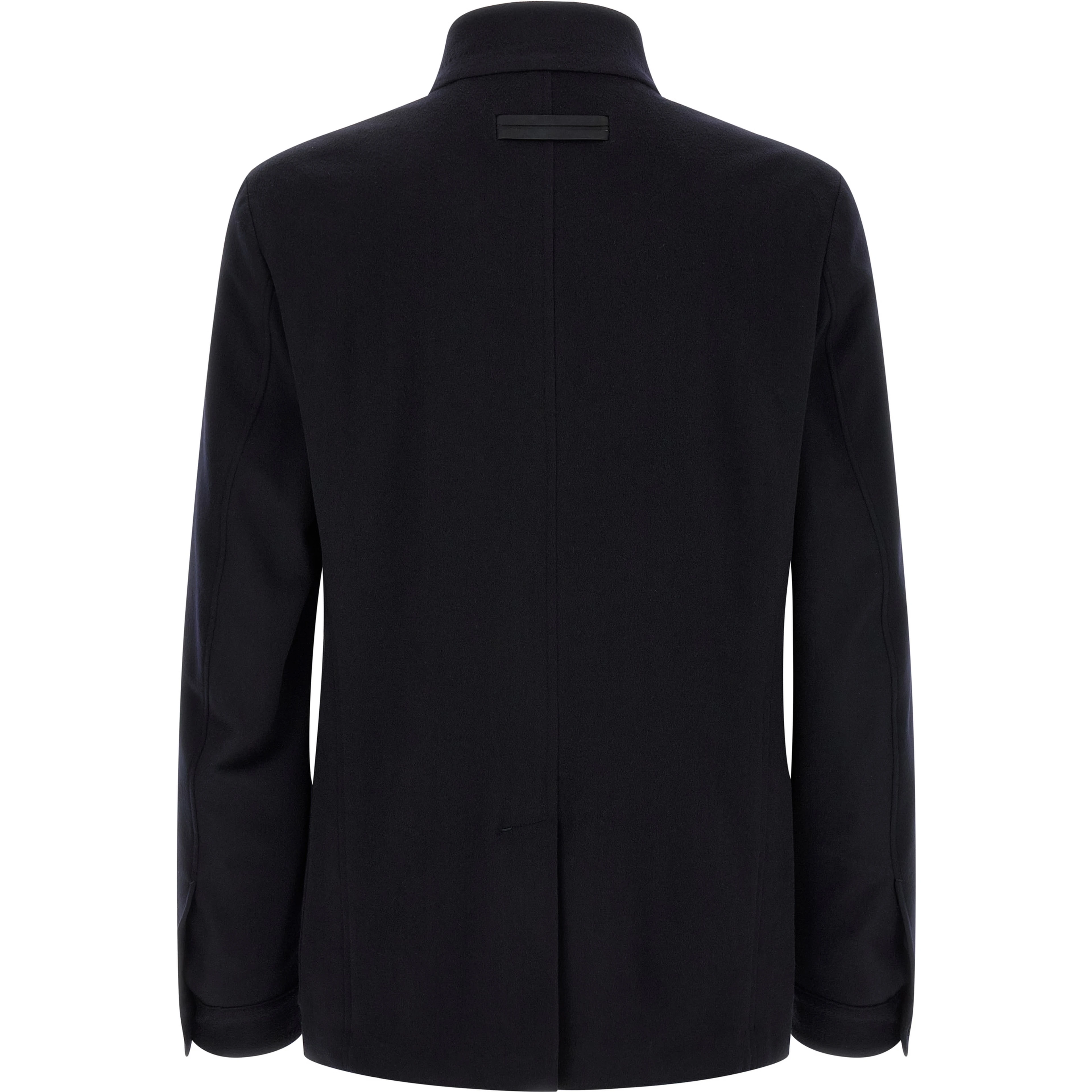 Blue Cashmere Full-Length Jacket