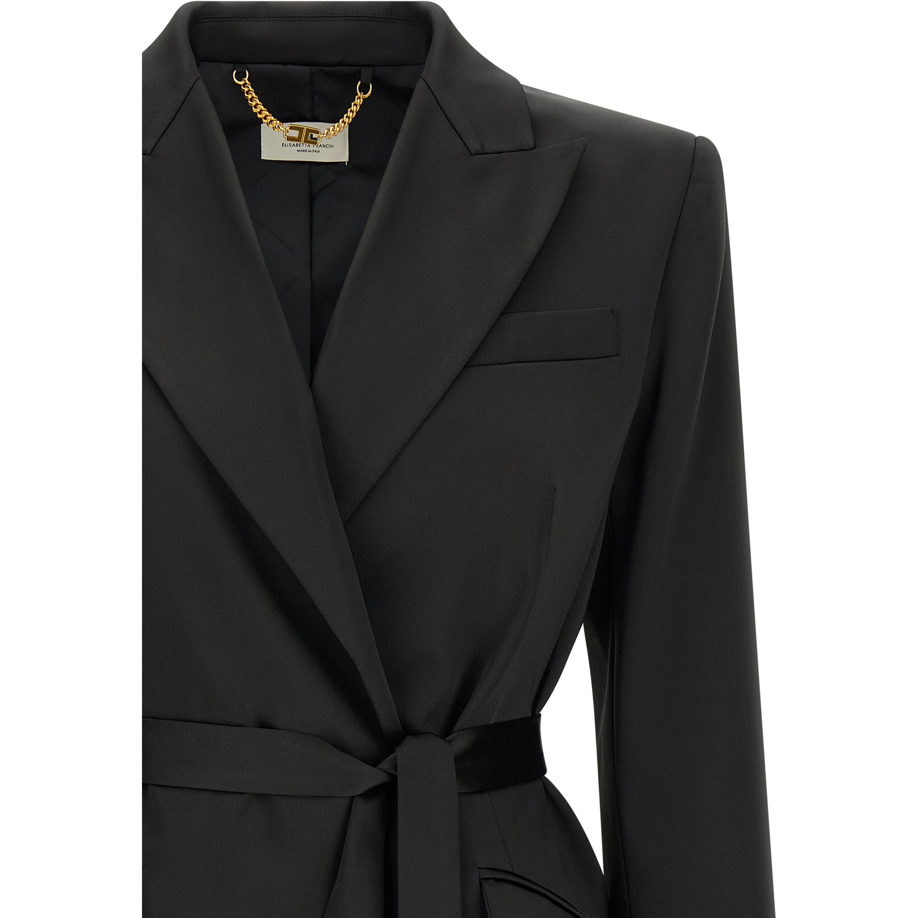 Black Polyester Blazer