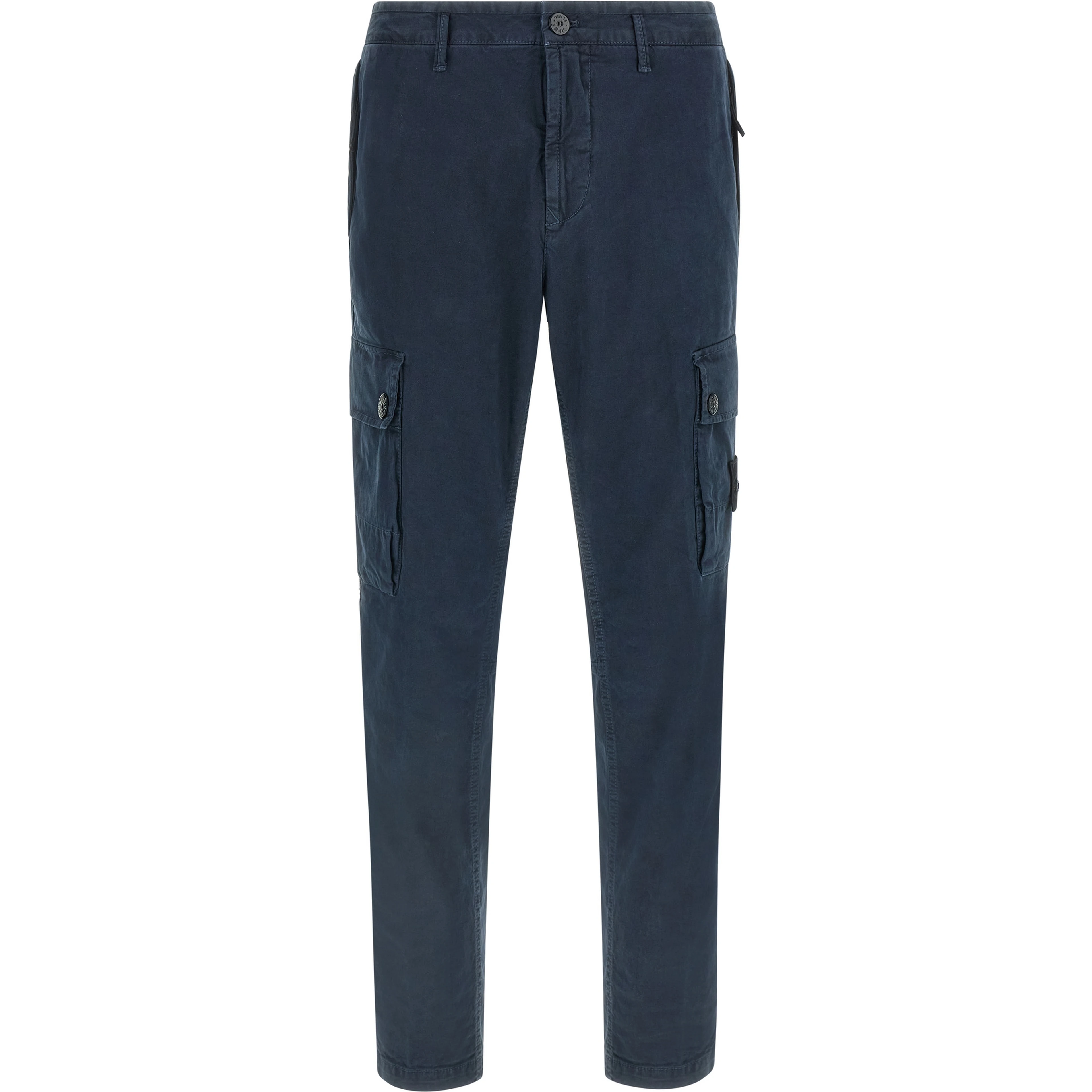 Blue Cotton Cargo Pants