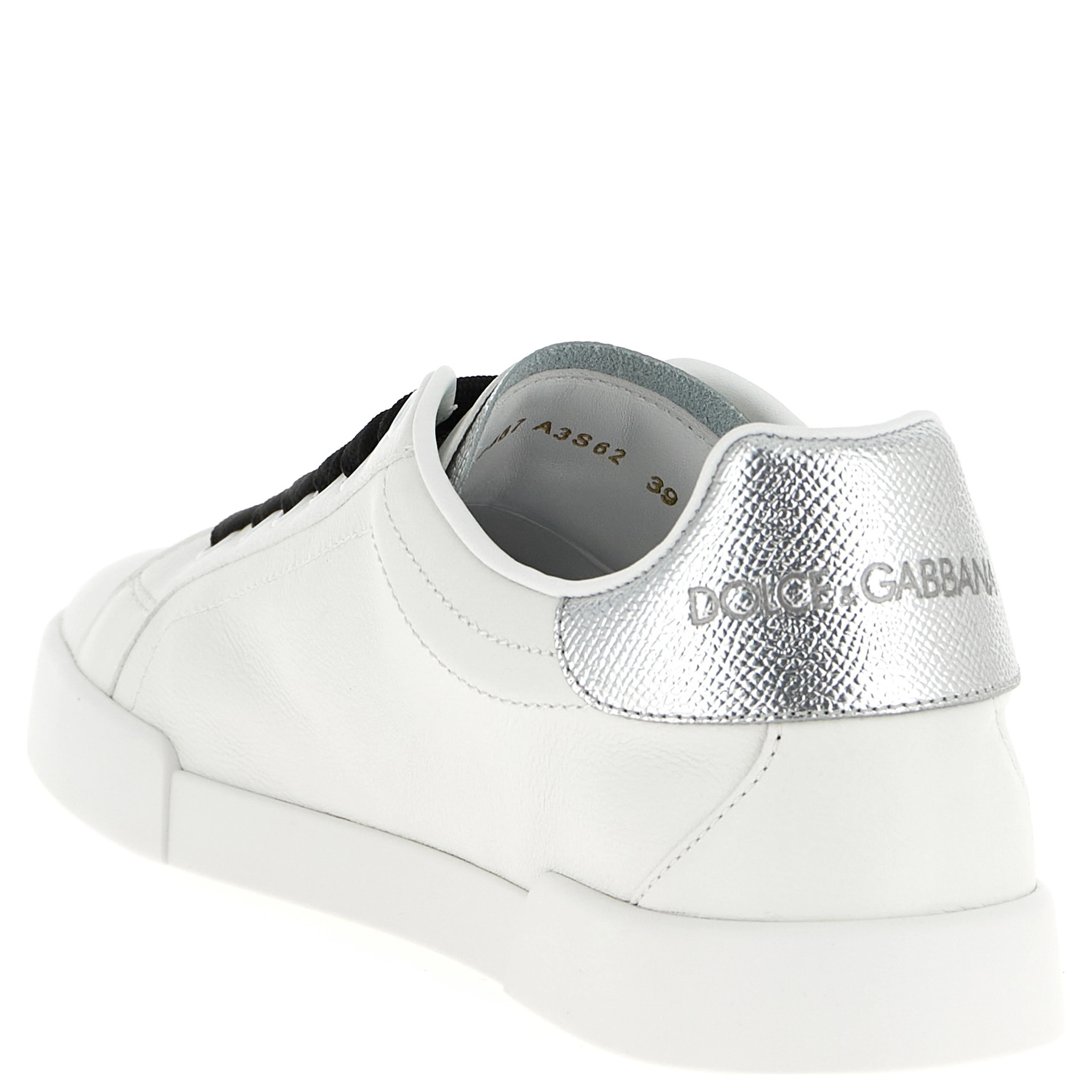 Silver Calfskin Low Top Sneakers