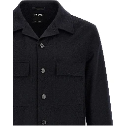 Blue Wool Blouse