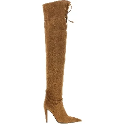 Brown Calfskin Over The Knee