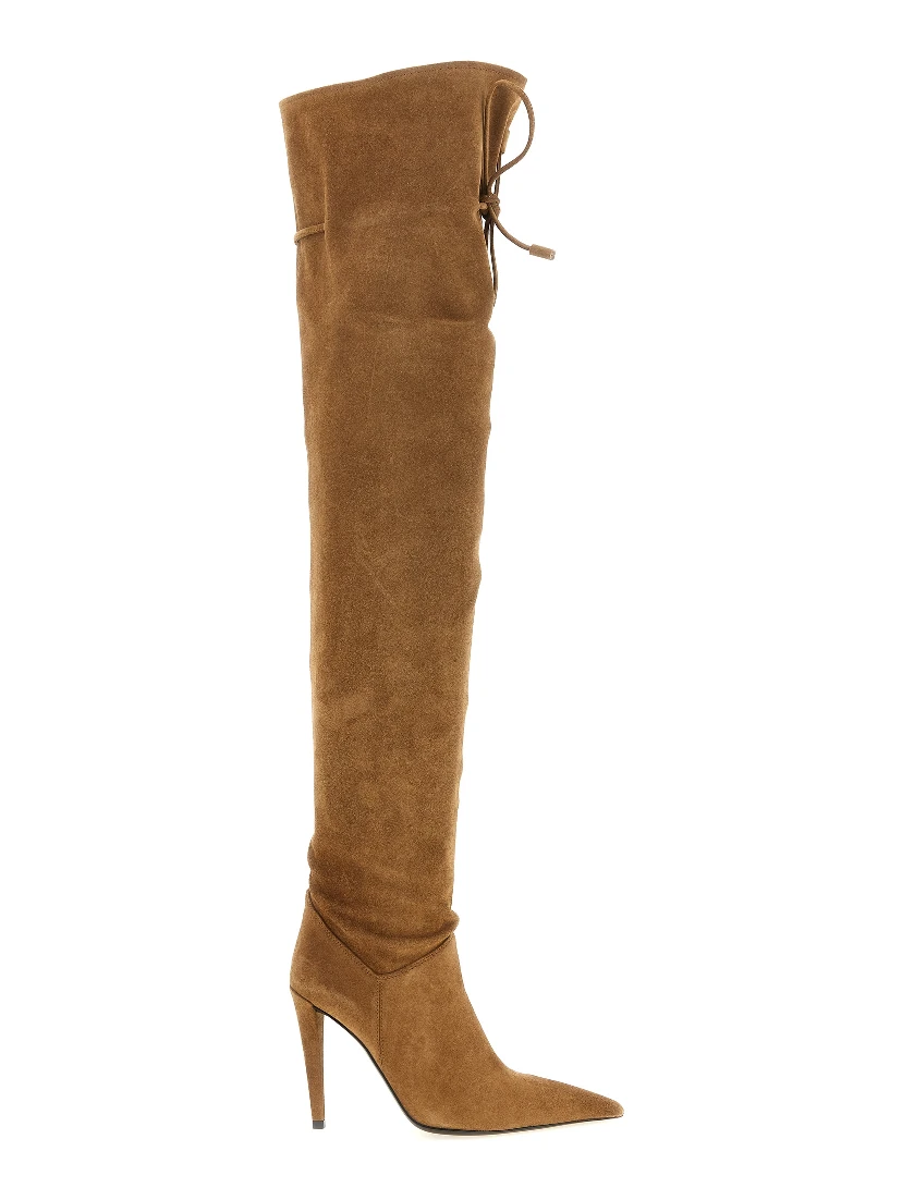 Brown Calfskin Over The Knee