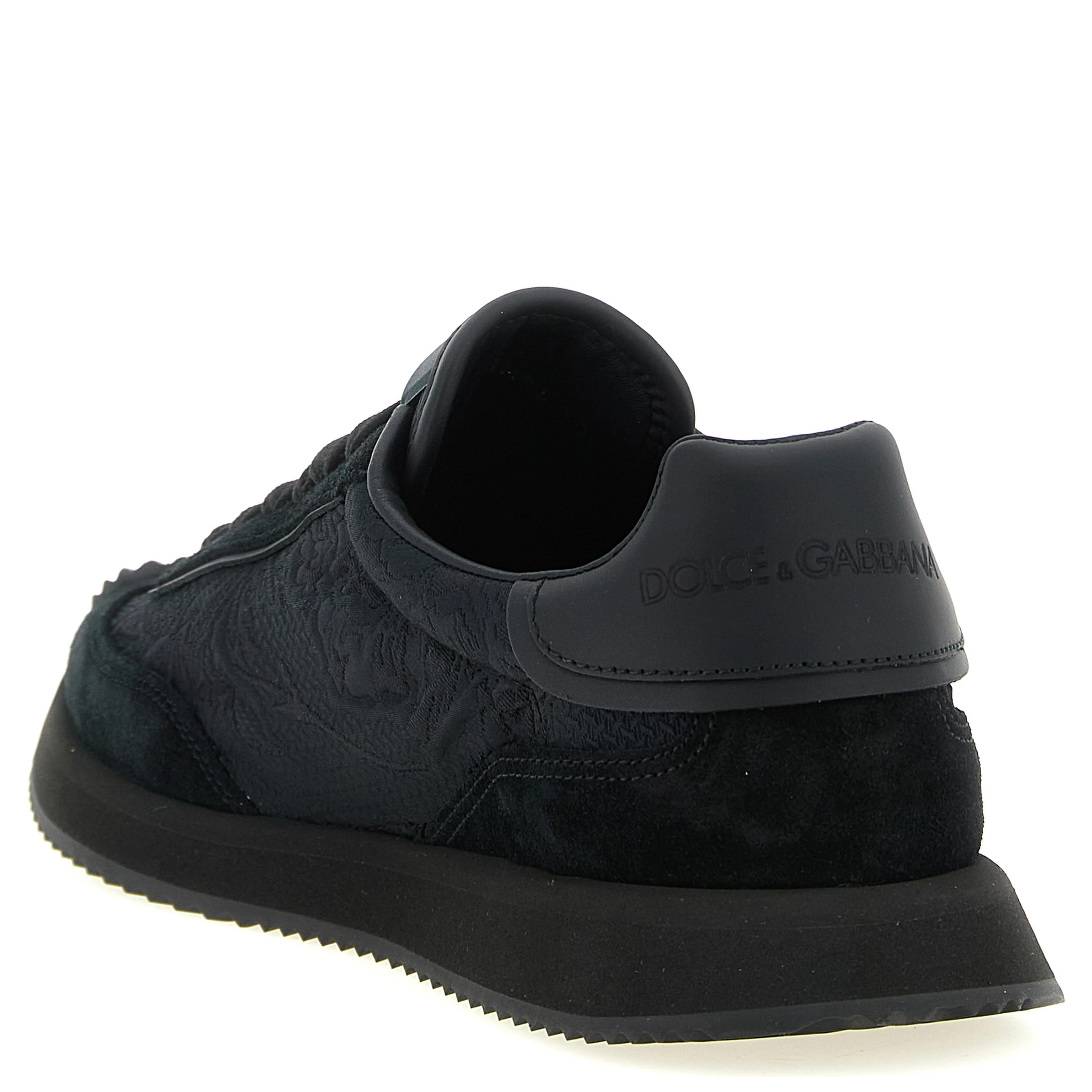 Black Leather Athletic Sneakers